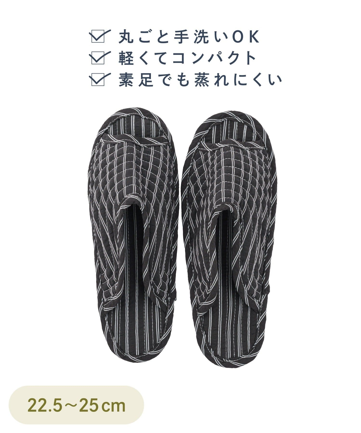 3COINS(スリーコインズ) オテガルスリッパストライプ