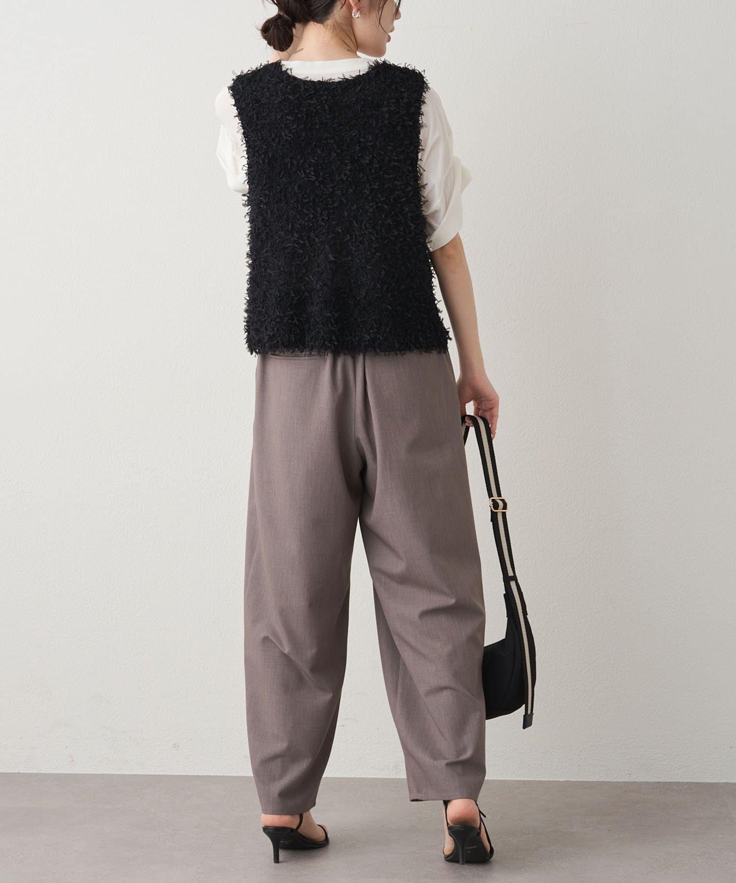 PUAL CE CIN(ピュアルセシン) リボンヤーンビスチェ