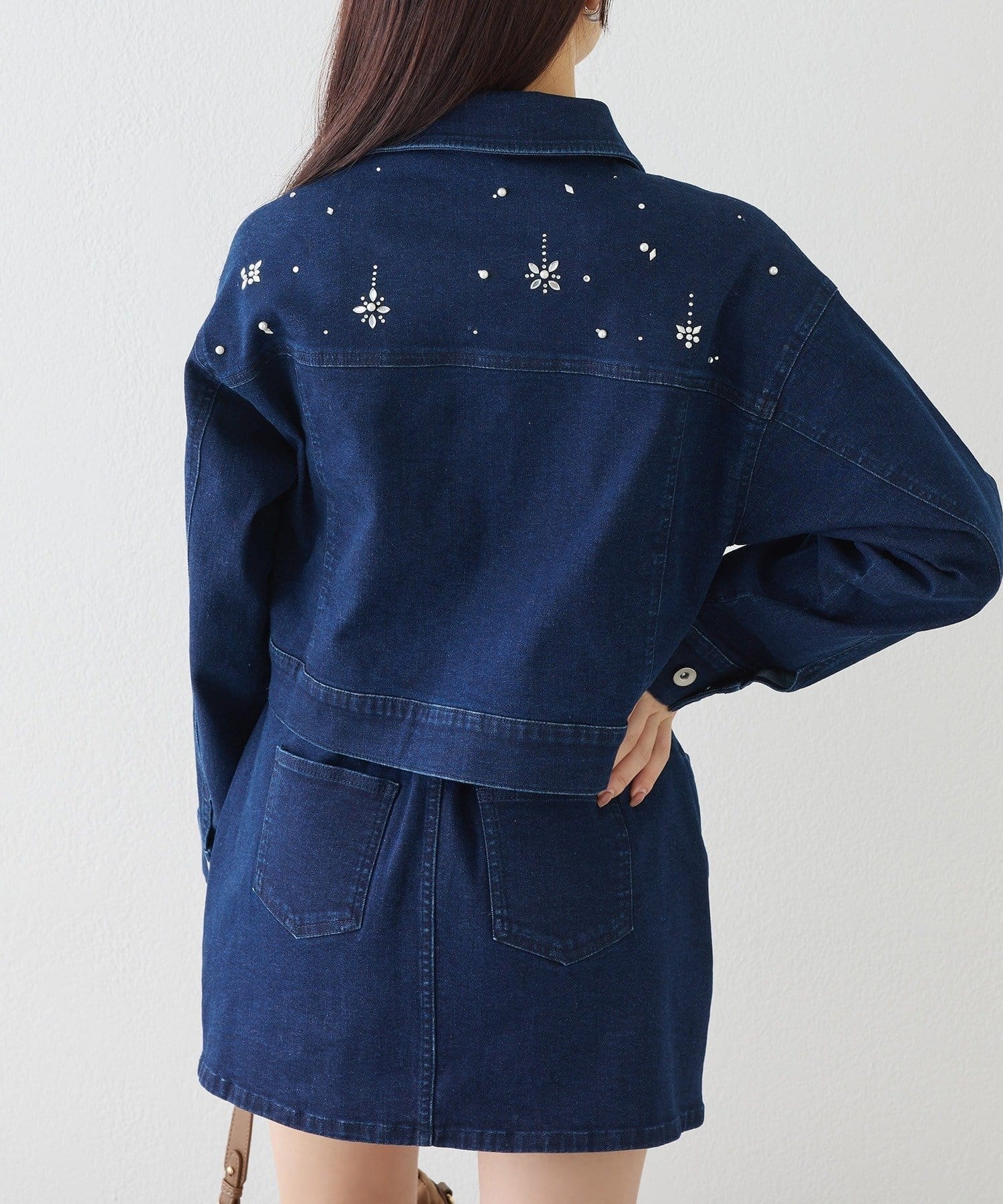 NICE CLAUP / OLIVE des OLIVE OUTLET(ナイスクラップ  / オリーブ デ オリーブ アウトレット) 【one after another】ウェスト折り返しデニムミニ