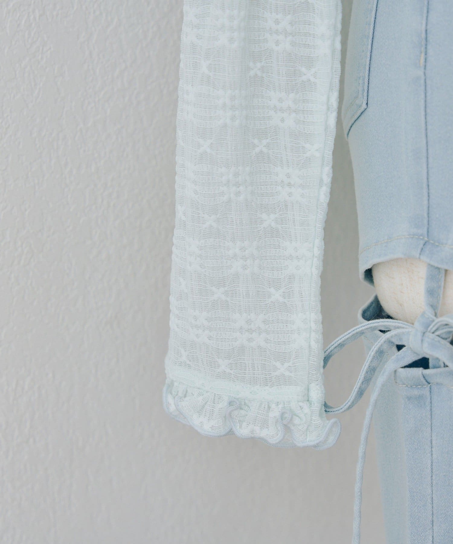 NICE CLAUP / OLIVE des OLIVE OUTLET(ナイスクラップ  / オリーブ デ オリーブ アウトレット) 【continuer】レースカーディガン×カップ付きレースキャミ