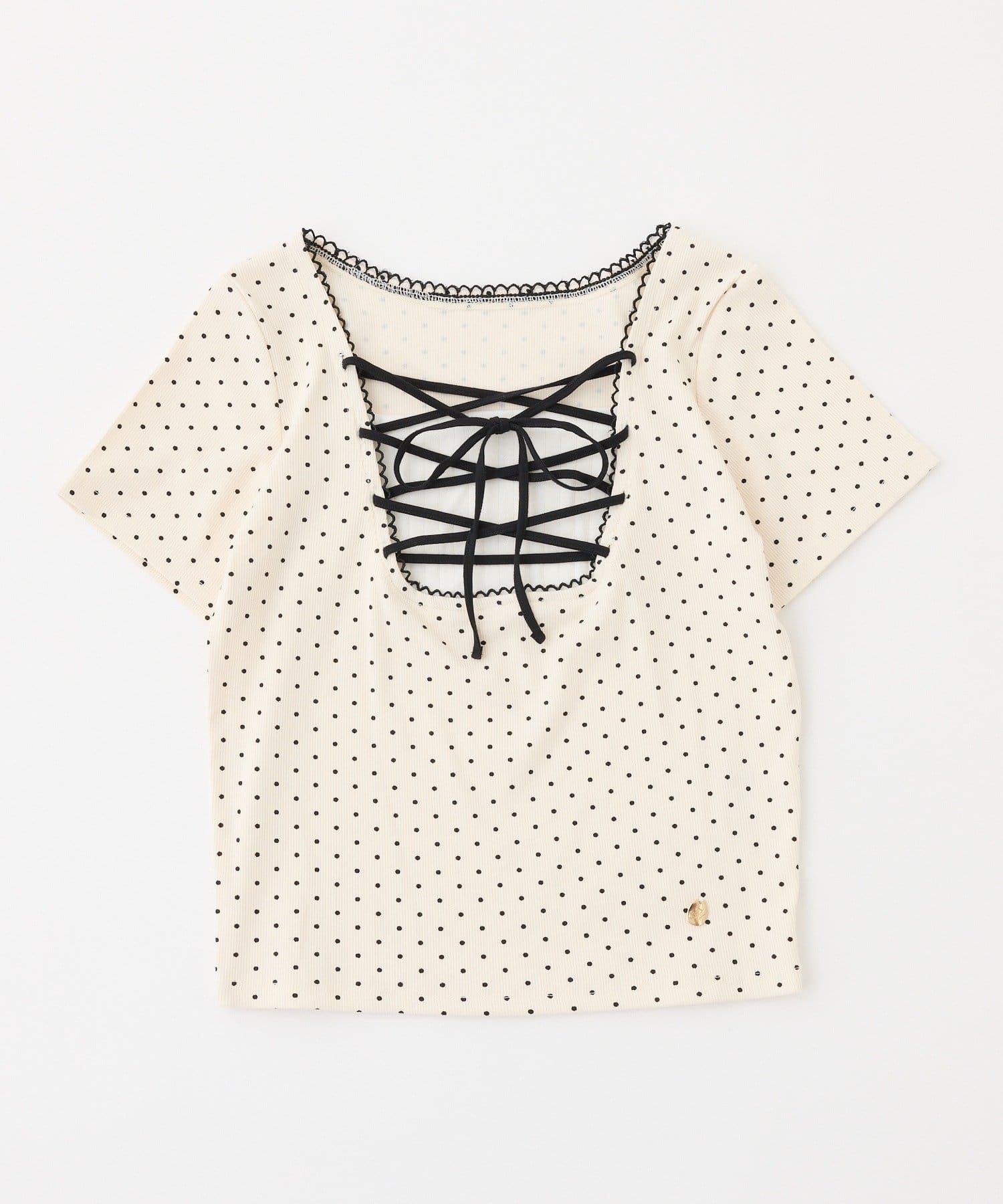 one after another NICE CLAUP(ワンアフターアナザー ナイスクラップ) レースアップテレコトップス