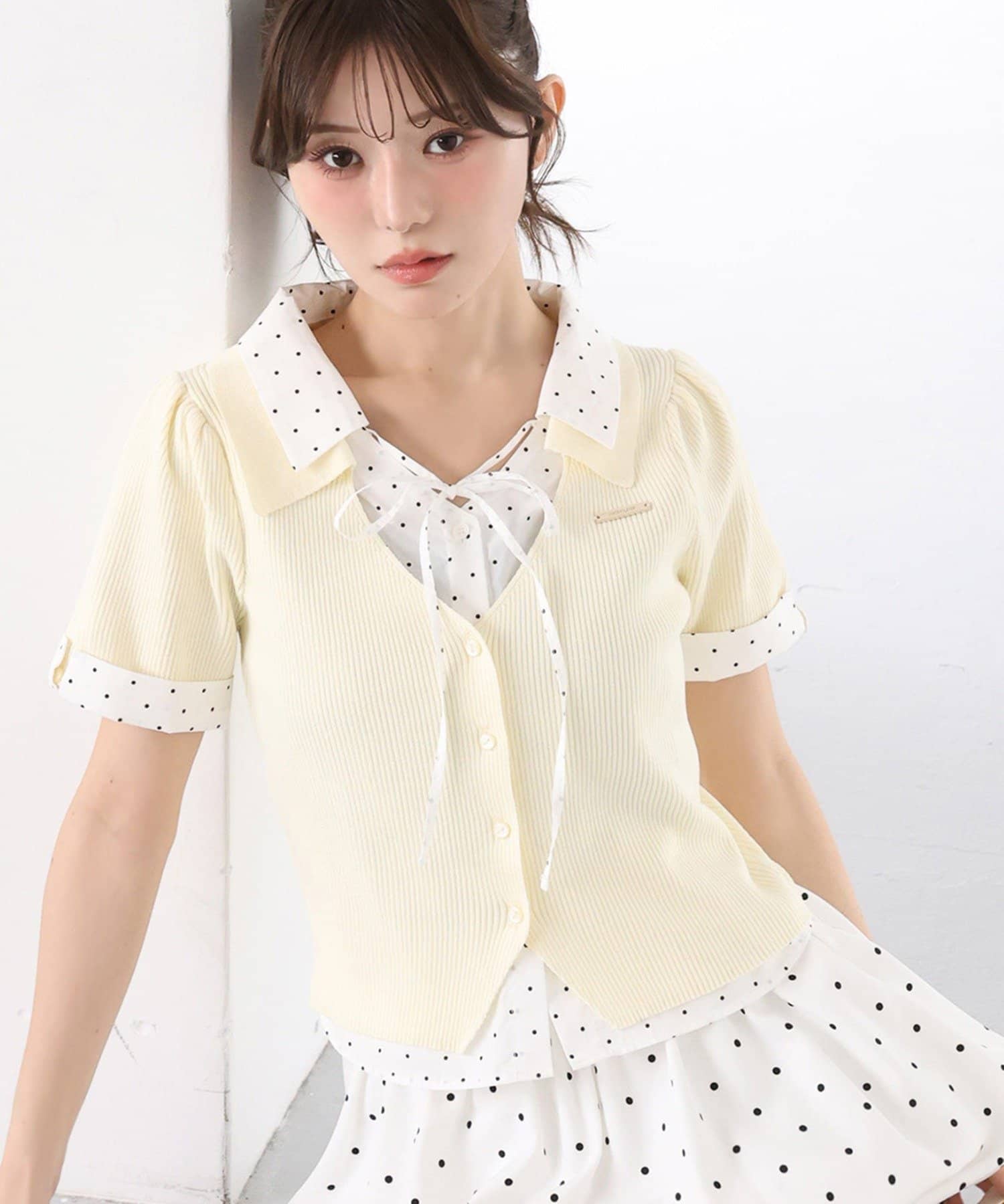 one after another NICE CLAUP(ワンアフターアナザー ナイスクラップ) シャツドッキング半袖トップス