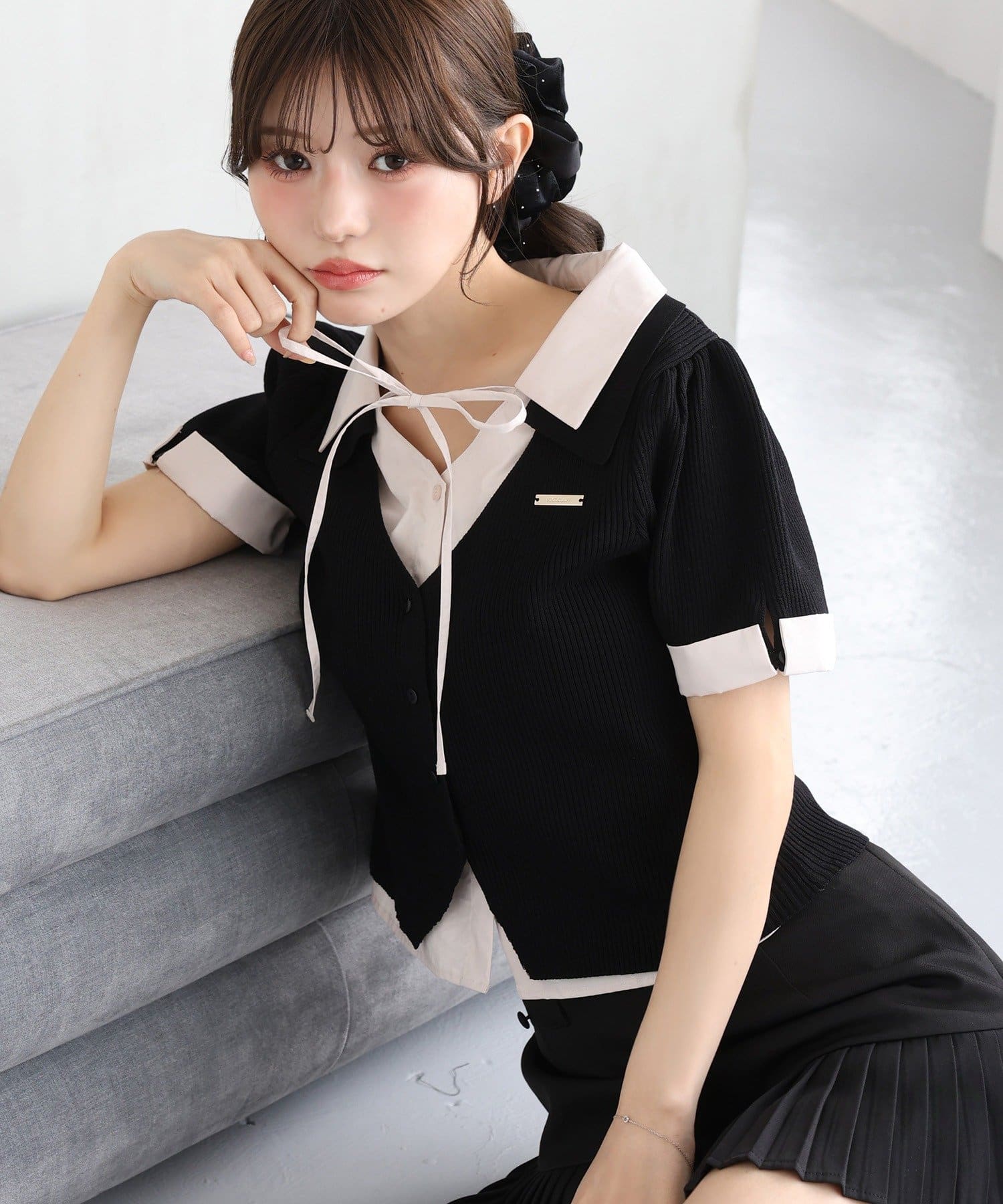 one after another NICE CLAUP(ワンアフターアナザー ナイスクラップ) シャツドッキング半袖トップス