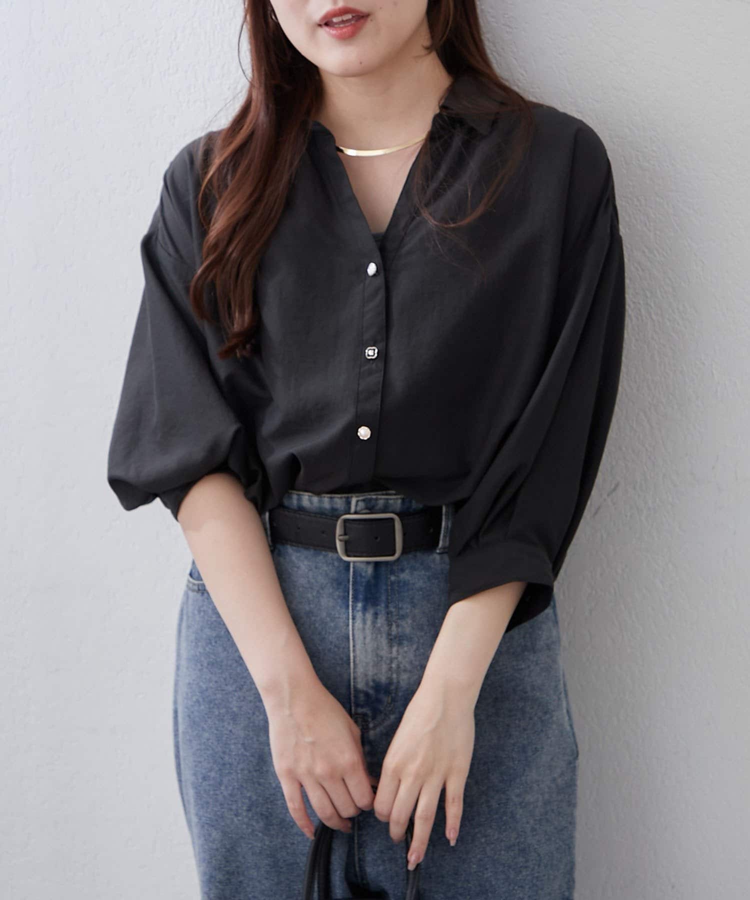 Remind me and forever(リマインドミーアンドフォーエバー) 【人気シリーズ】多種ボタンタケノコタックブラウス