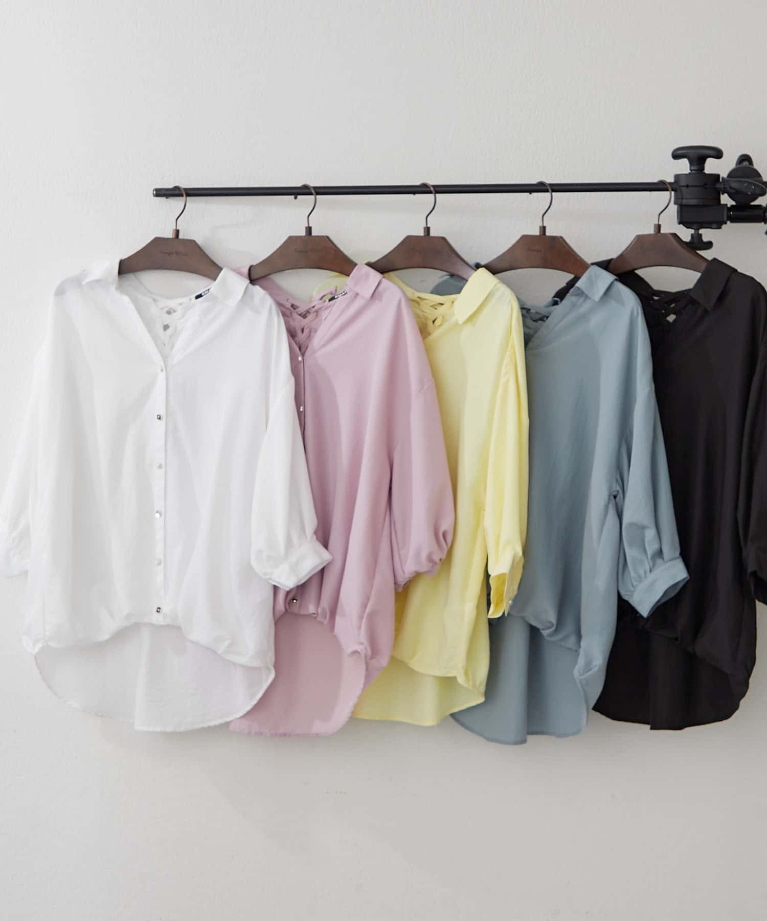 Remind me and forever(リマインドミーアンドフォーエバー) 【人気シリーズ】多種ボタンタケノコタックブラウス