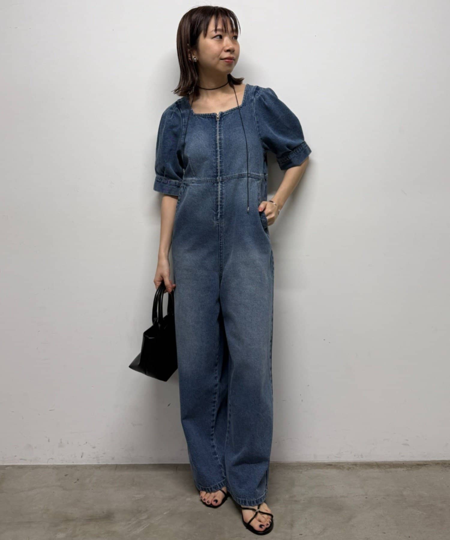 LOUNGEDRESS(ラウンジドレス) 【PUFRILL/パフリル】デニムパフオールインワン