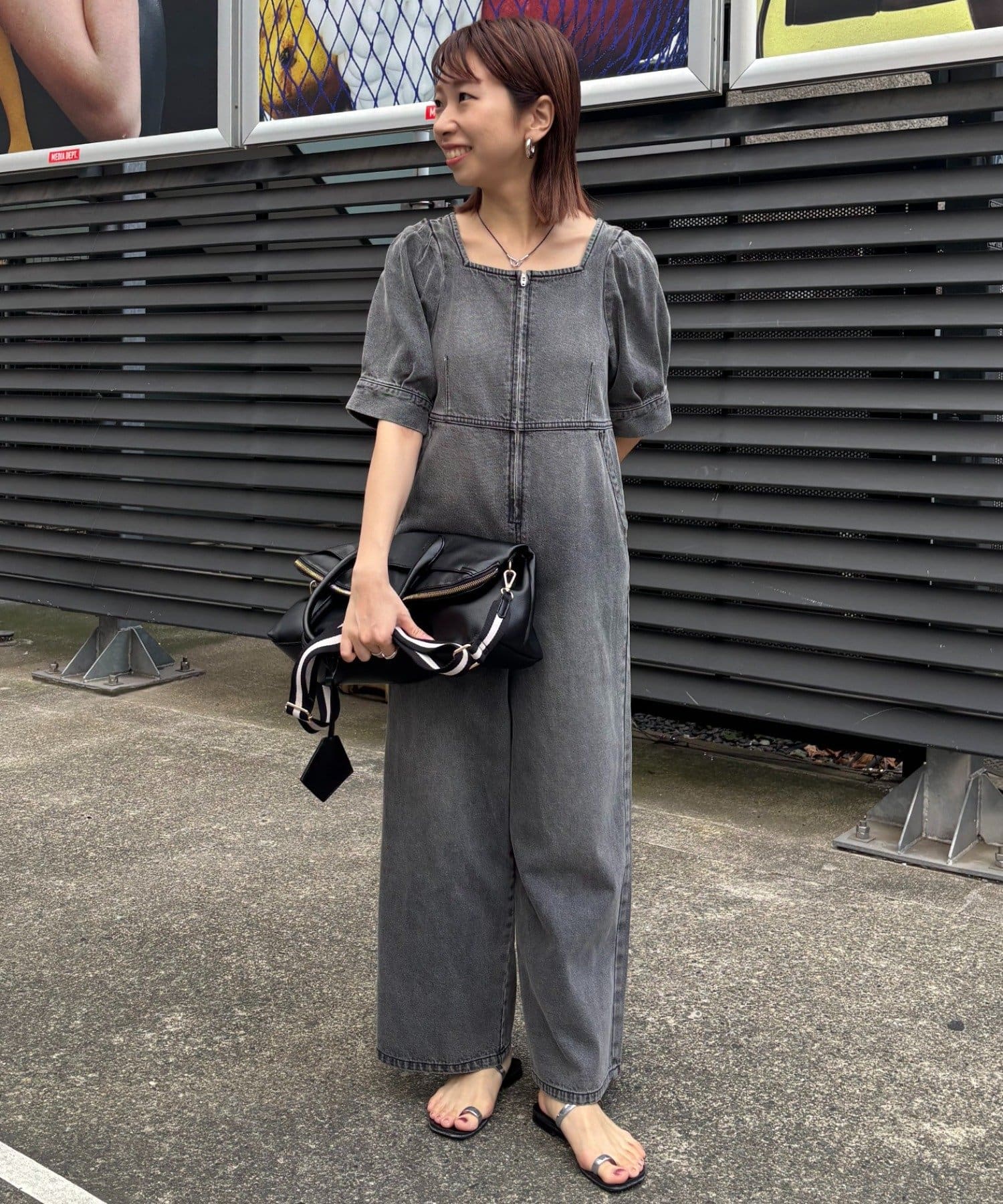 LOUNGEDRESS(ラウンジドレス) 【PUFRILL/パフリル】デニムパフオールインワン