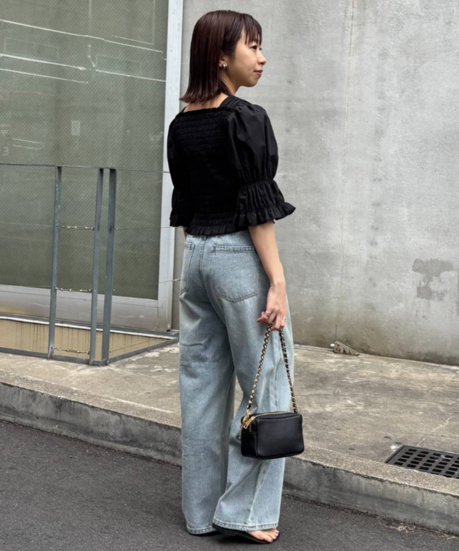 LOUNGEDRESS(ラウンジドレス) 【PUFRILL/パフリル】シャーリングブラウス