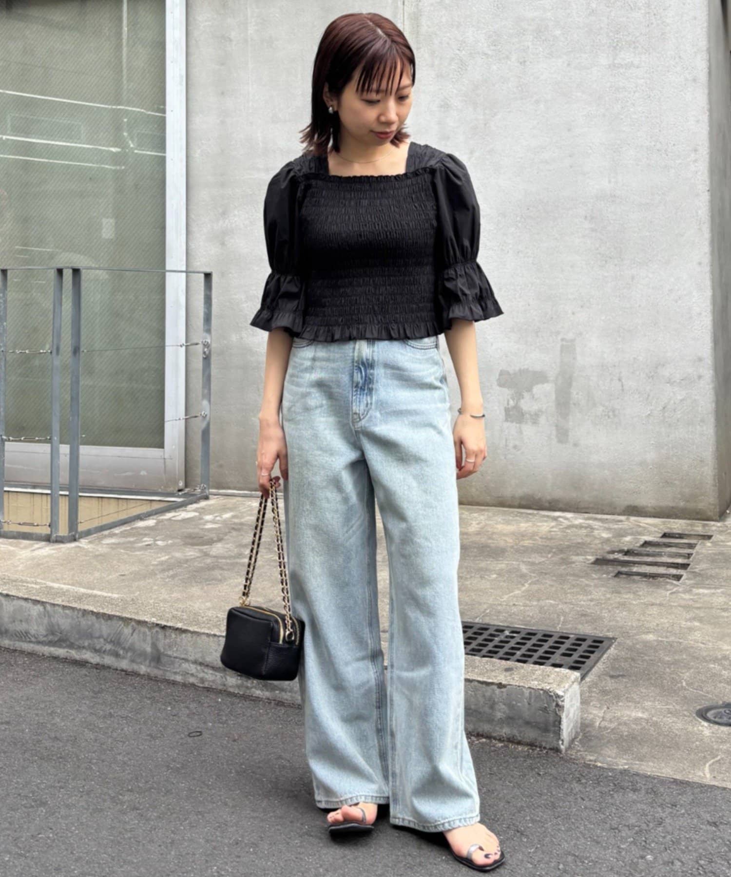 LOUNGEDRESS(ラウンジドレス) 【PUFRILL/パフリル】シャーリングブラウス