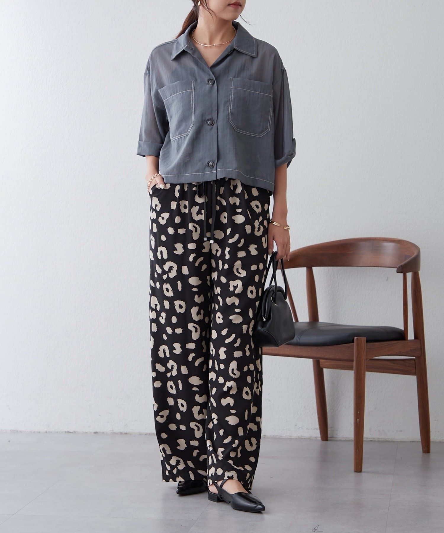 NICE CLAUP / OLIVE des OLIVE OUTLET(ナイスクラップ  / オリーブ デ オリーブ アウトレット) 【ＮＡＯ】ビッグポケットシャツ