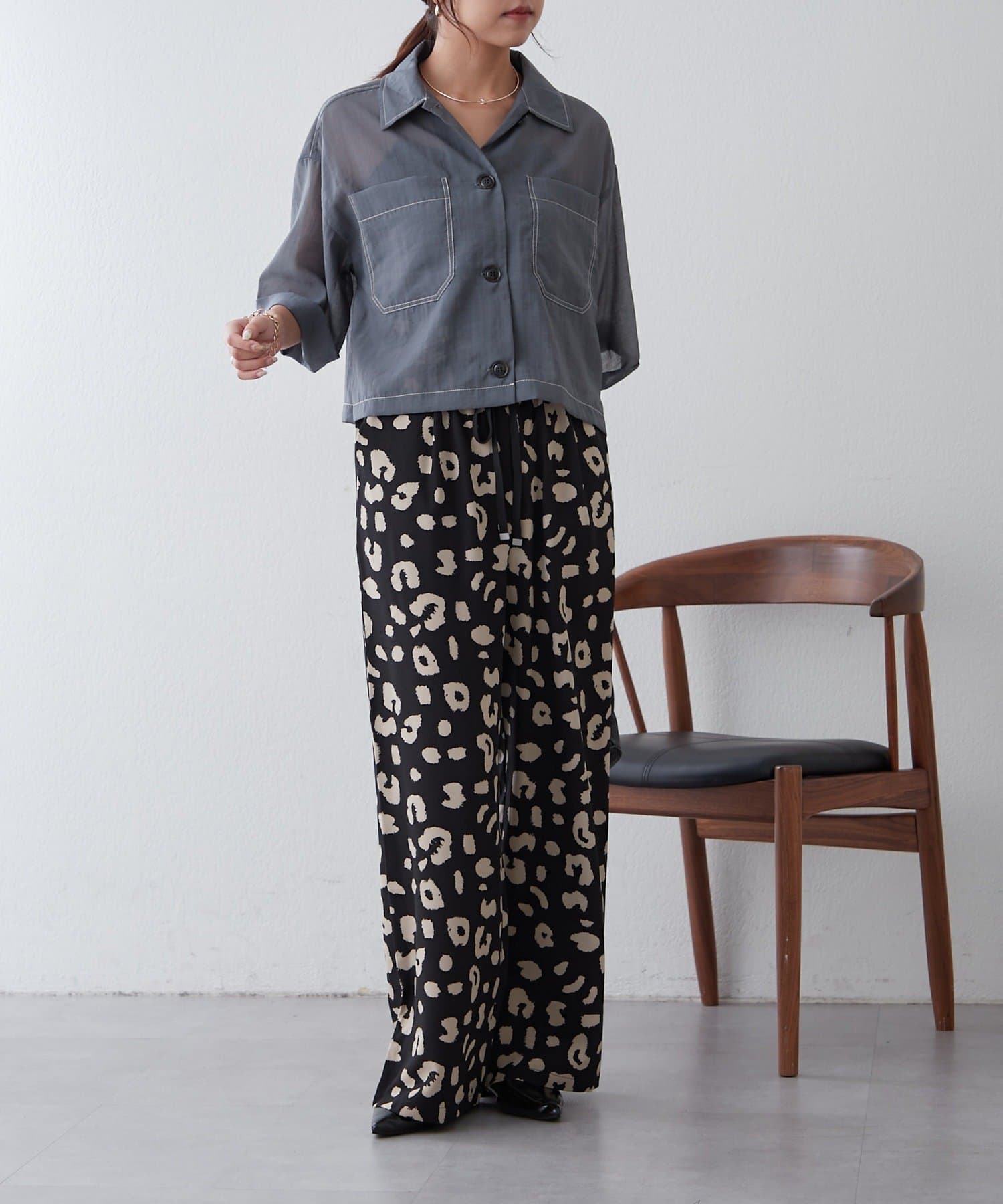 NICE CLAUP / OLIVE des OLIVE OUTLET(ナイスクラップ  / オリーブ デ オリーブ アウトレット) 【ＮＡＯ】ビッグポケットシャツ