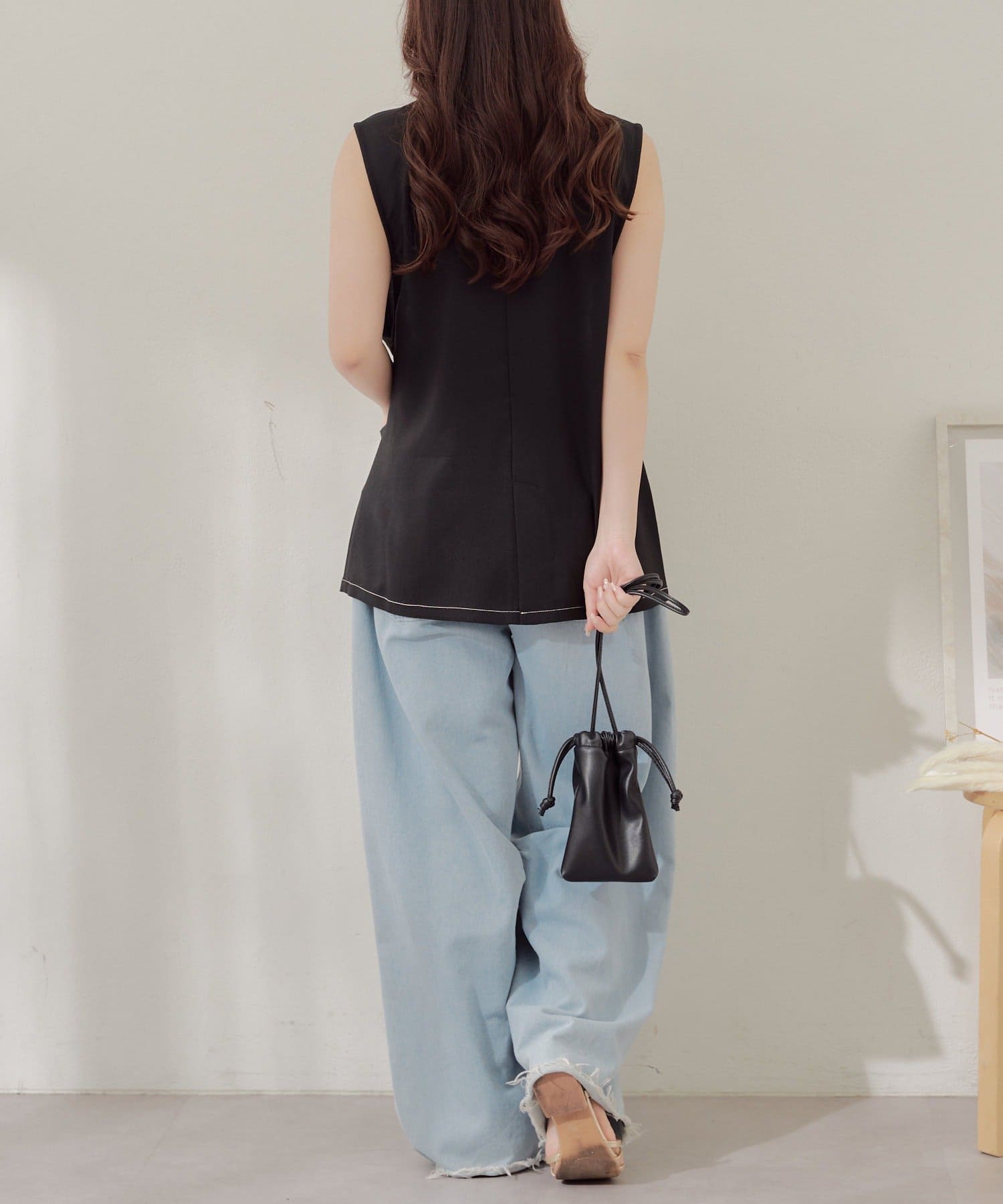 NICE CLAUP / OLIVE des OLIVE OUTLET(ナイスクラップ  / オリーブ デ オリーブ アウトレット) 【RMAF】麻調ベスト