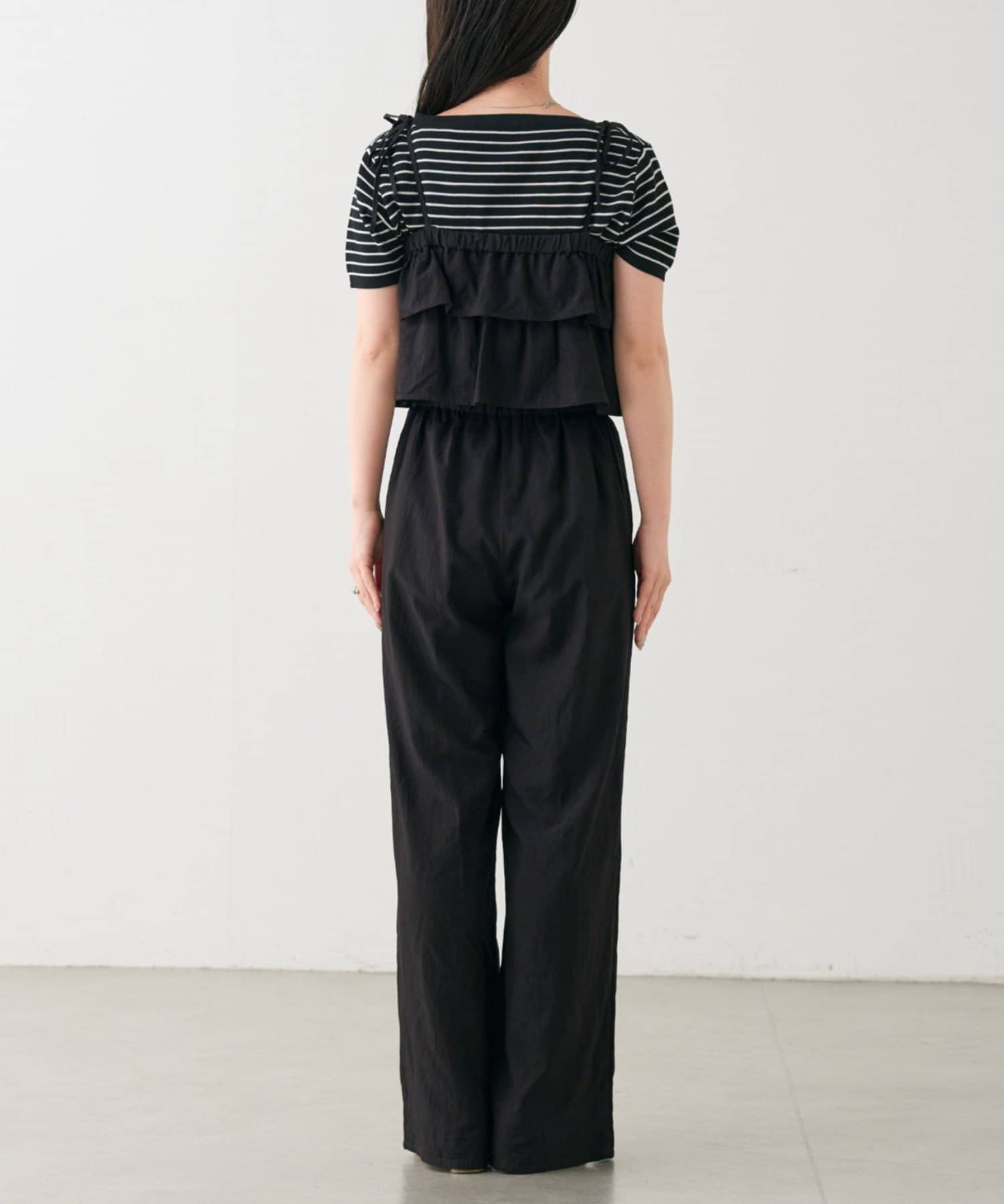 Kastane(カスタネ) 【S.Mサイズ展開】B フリルキャミサロペット