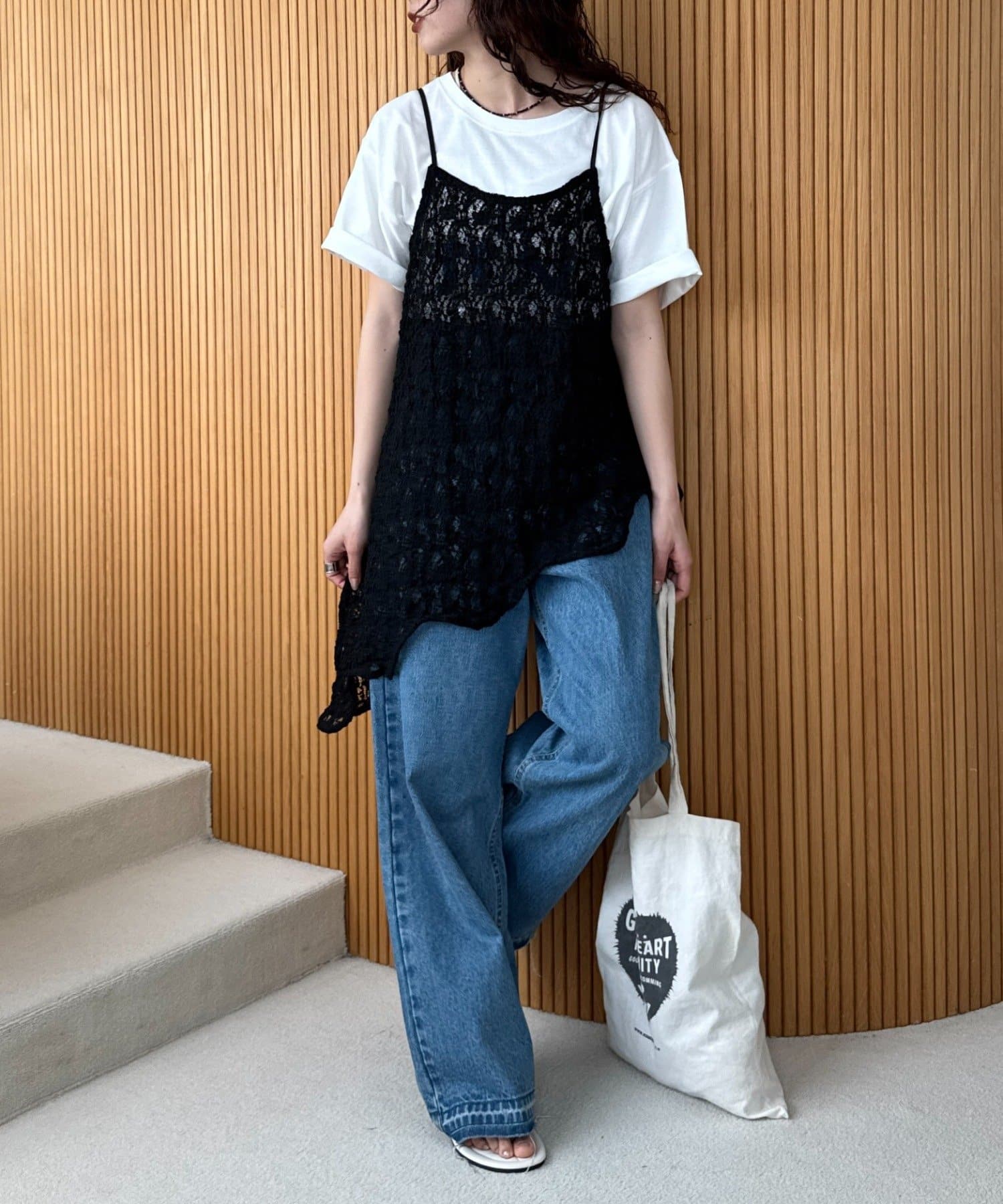 CIAOPANIC TYPY(チャオパニックティピー) 【willow】アシメレースヘムラインキャミチュニック