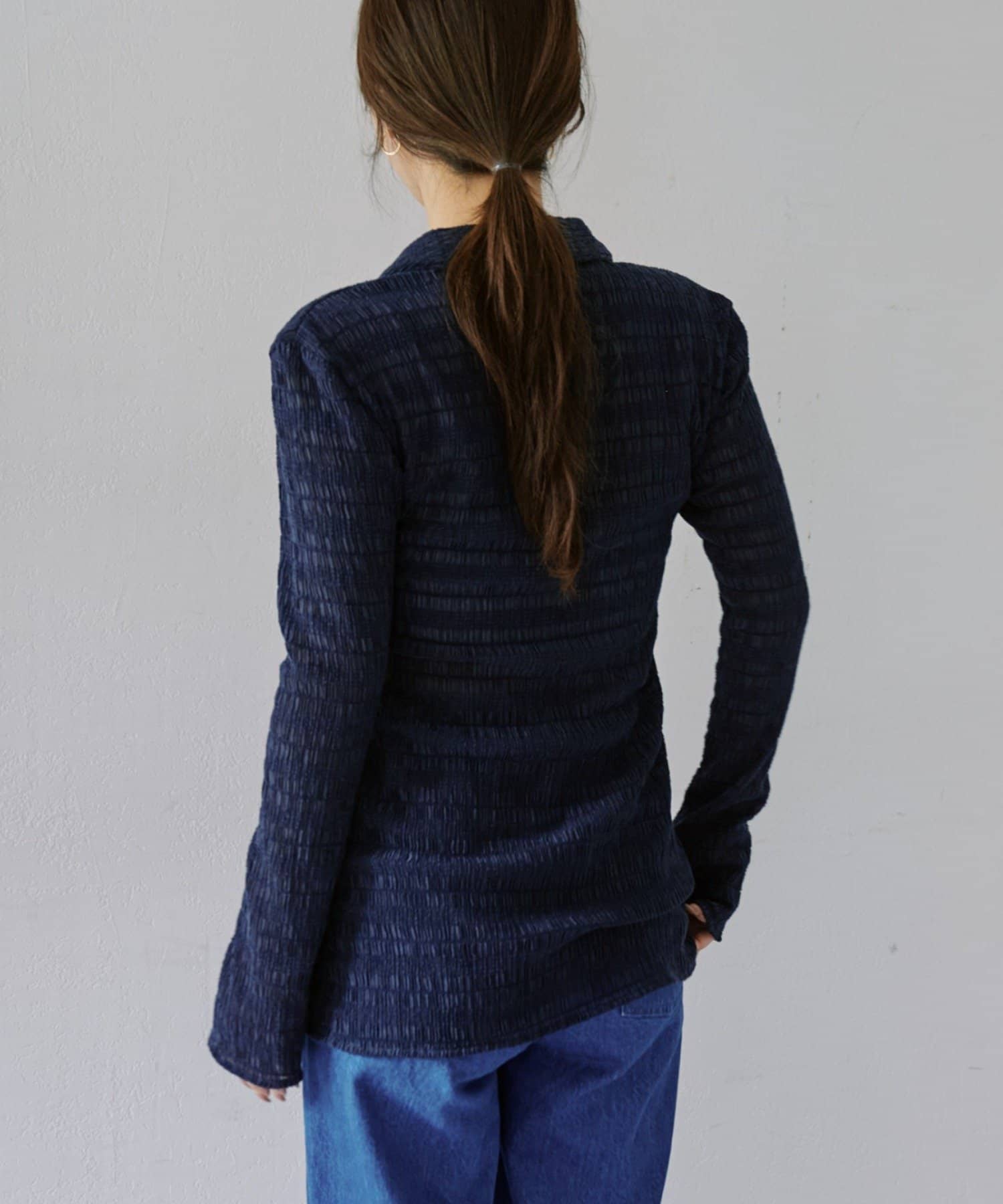 SHENERY(シーナリー) 襟付きシャーリングシャツ