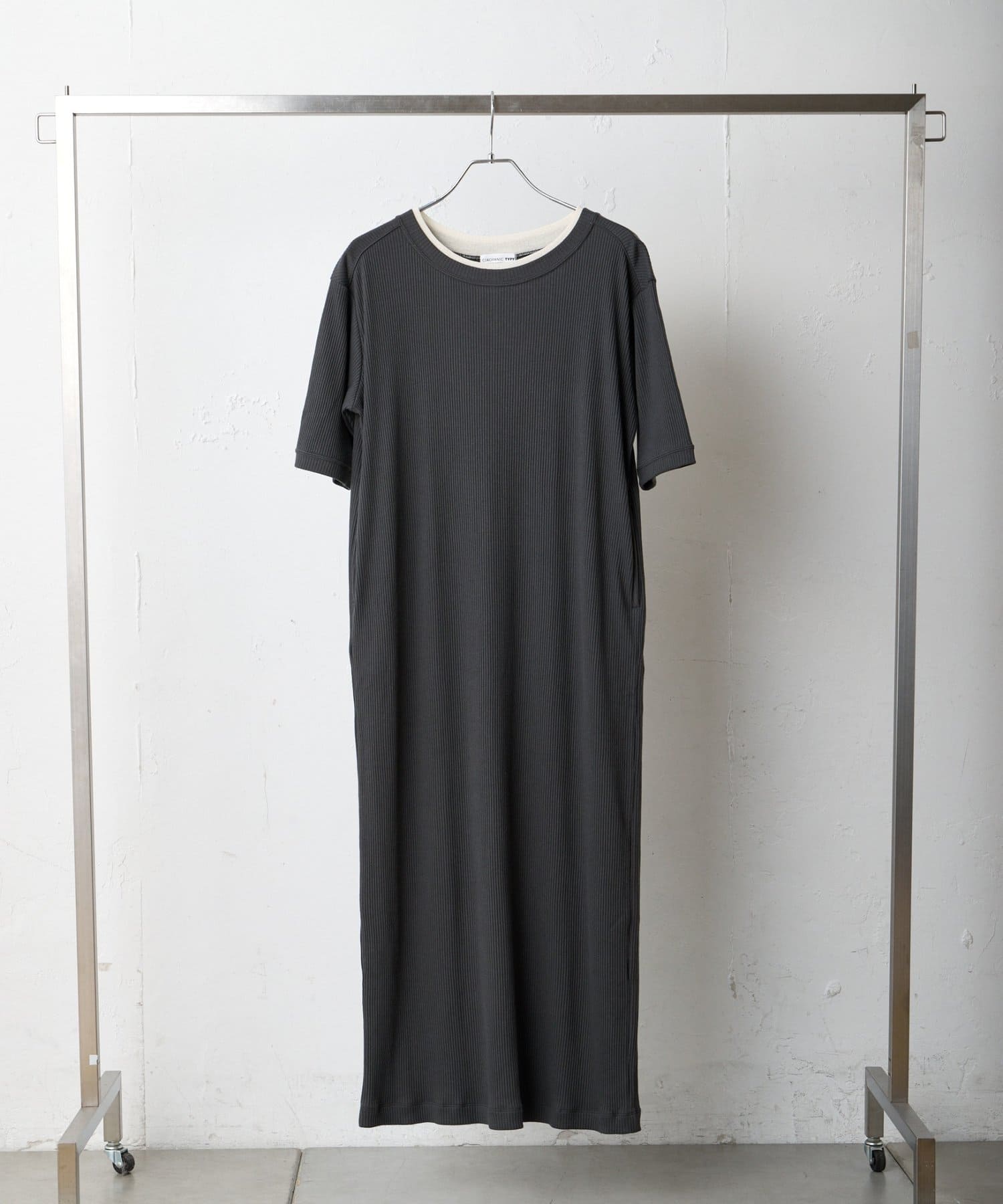 CIAOPANIC TYPY(チャオパニックティピー) 【PALCLOSET限定】お悩み解決！！配色フェイクレイヤードリブカットワンピース