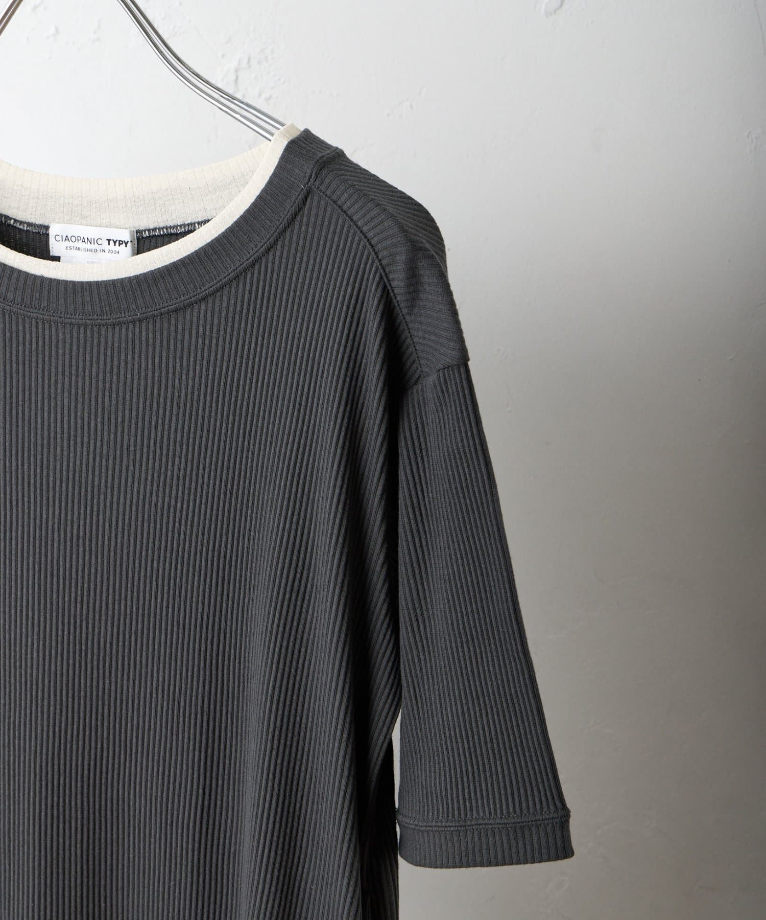 CIAOPANIC TYPY(チャオパニックティピー) 【PALCLOSET限定】お悩み解決！！配色フェイクレイヤードリブカットワンピース