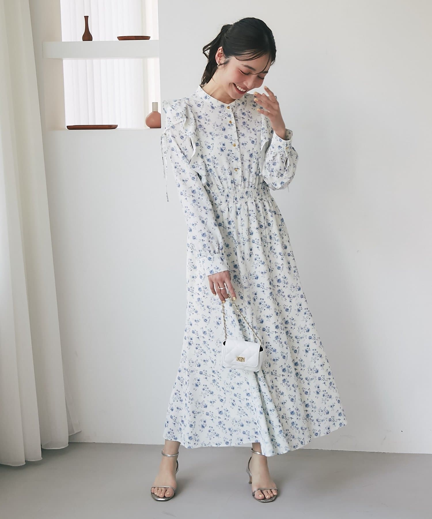 OUTLET(アウトレット) 【La boutique BonBon】小花プリントマーメイドワンピース