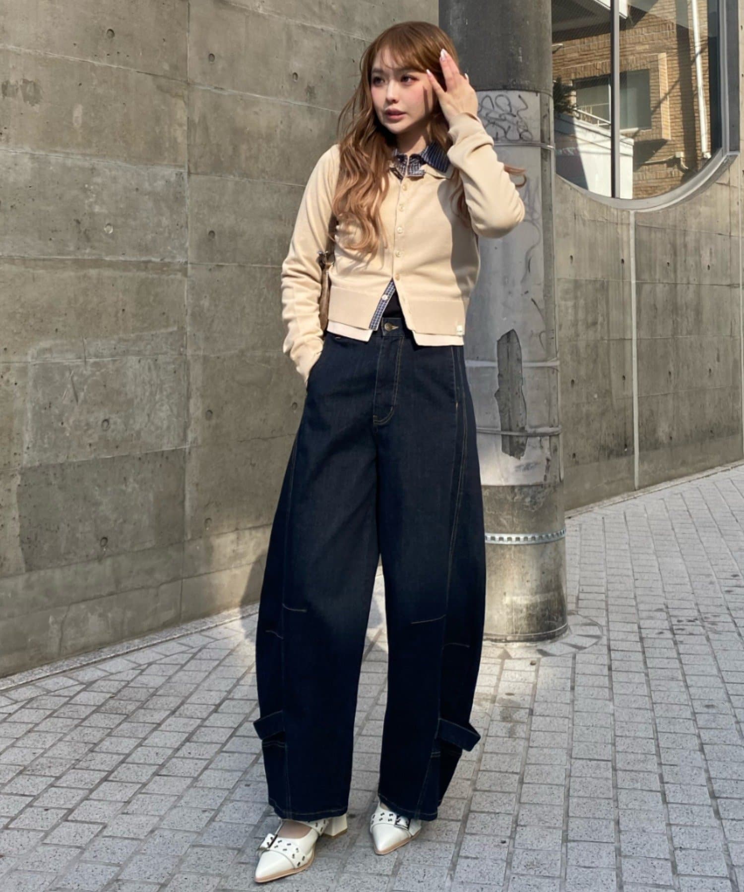 OUTLET(アウトレット) 【RAY CASSIN】シャツレイヤードカーディガン