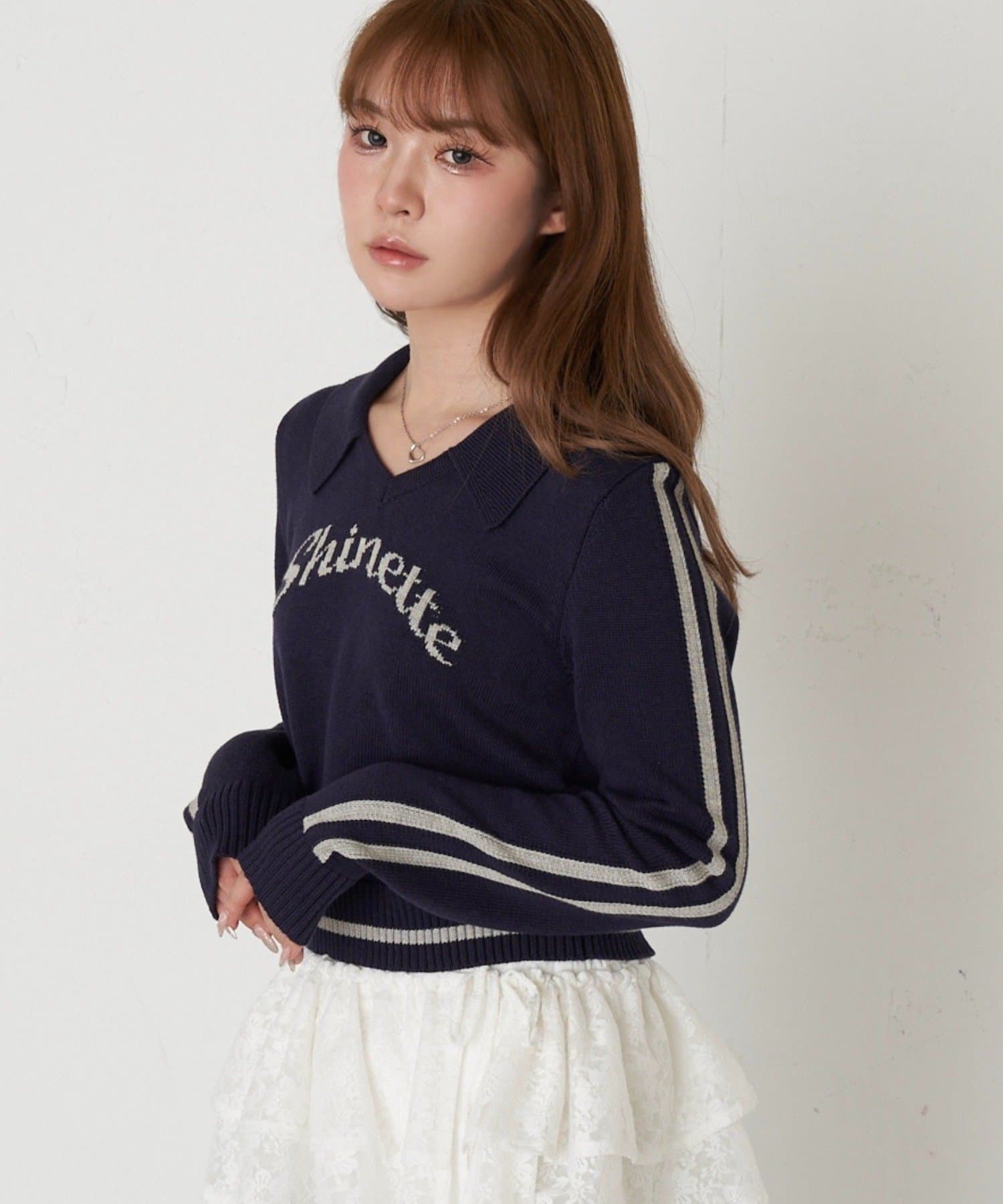 OUTLET(アウトレット) 【RAY CASSIN】スキッパーラインロゴニット