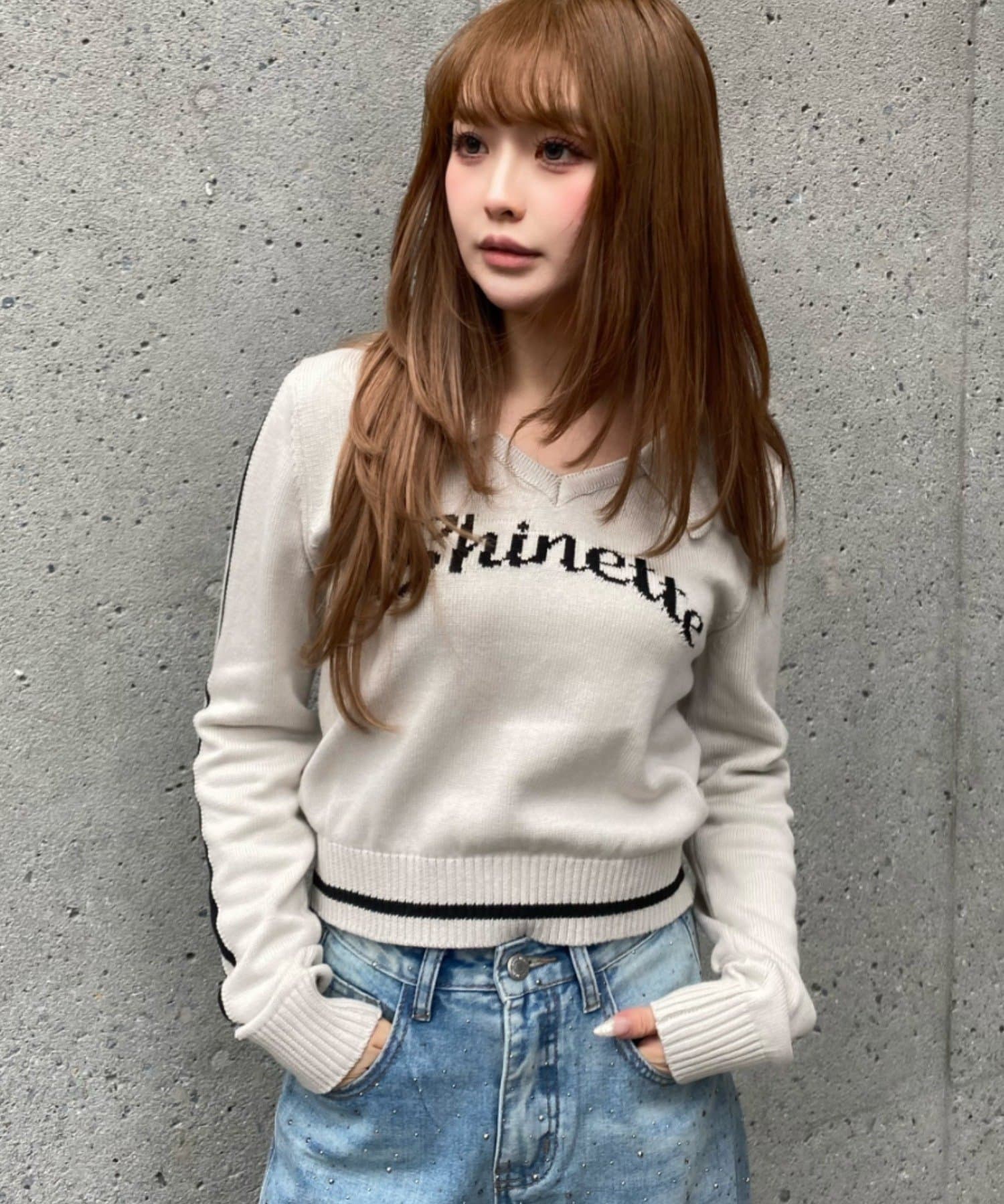 OUTLET(アウトレット) 【RAY CASSIN】スキッパーラインロゴニット