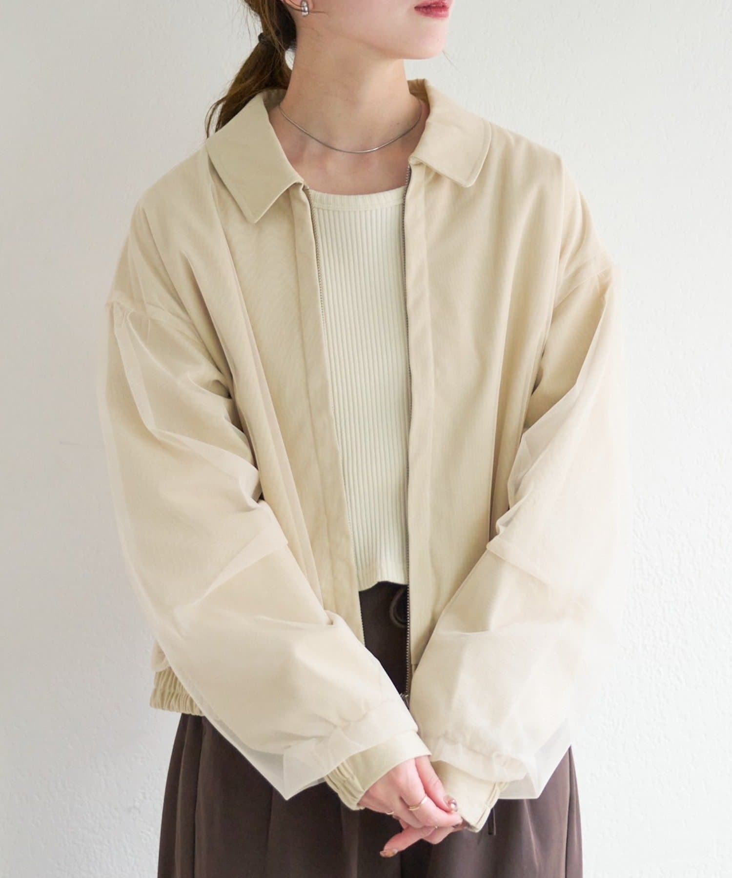 OUTLET(アウトレット) 【Kastane】B チュールレイヤードジャケット