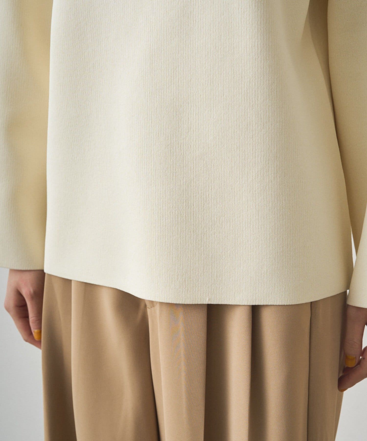 OUTLET(アウトレット) 【Loungedress】スムースボートネックニット