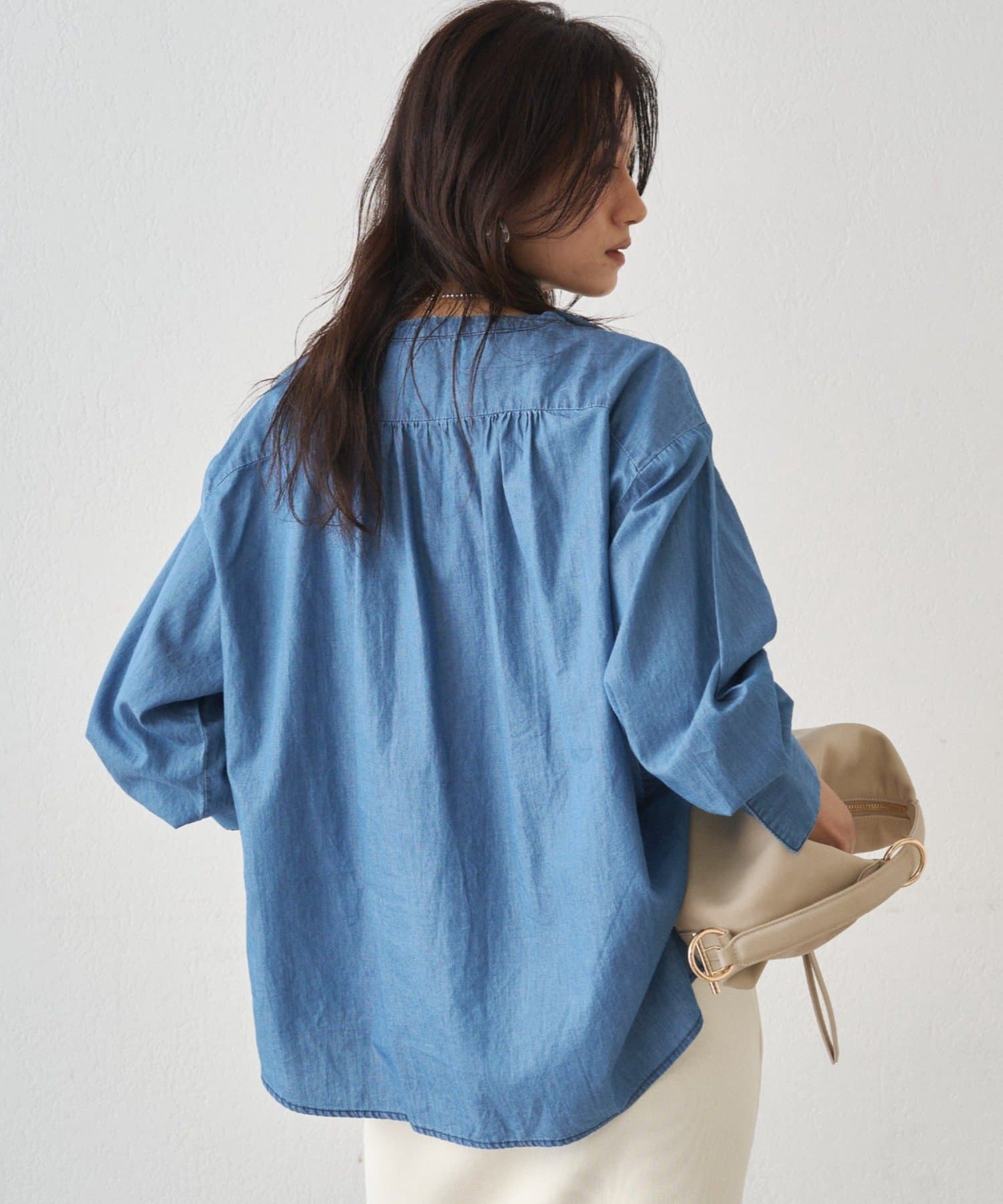 OUTLET(アウトレット) 【Loungedress】フリルカラーブラウス