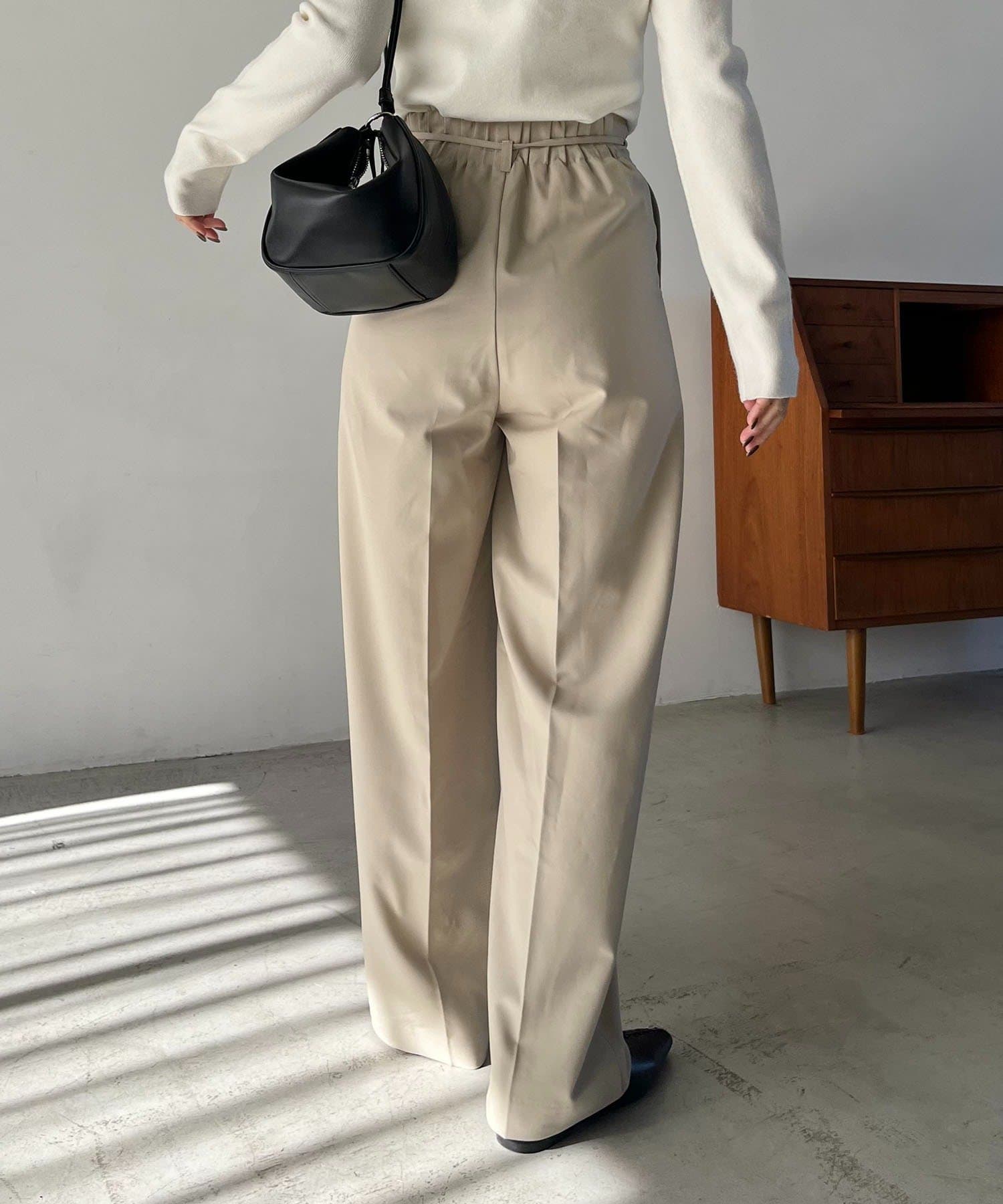 OUTLET(アウトレット) 【CAPRICIEUX LE'MAGE】ピンタックリボンパンツ