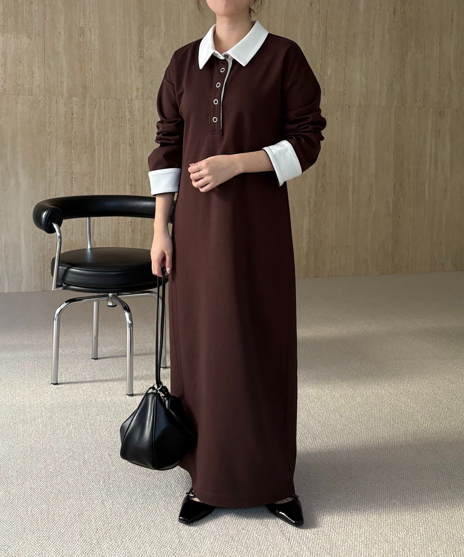 CAPRICIEUX LE'MAGE】〈C.L〉バイカラーポロカットワンピース | OUTLET