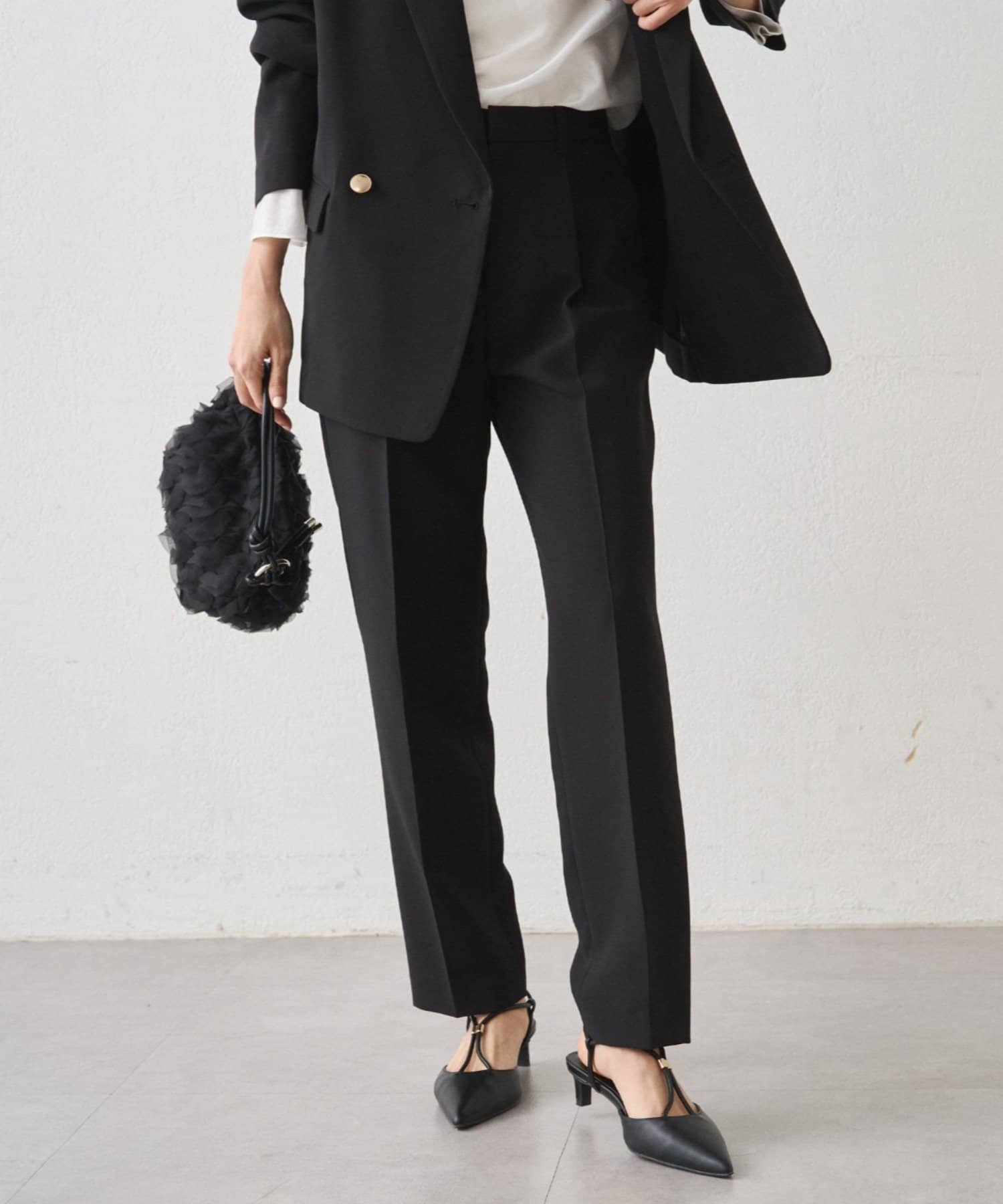 OUTLET(アウトレット) 【Loungedress】ダブルクロステーパードパンツ