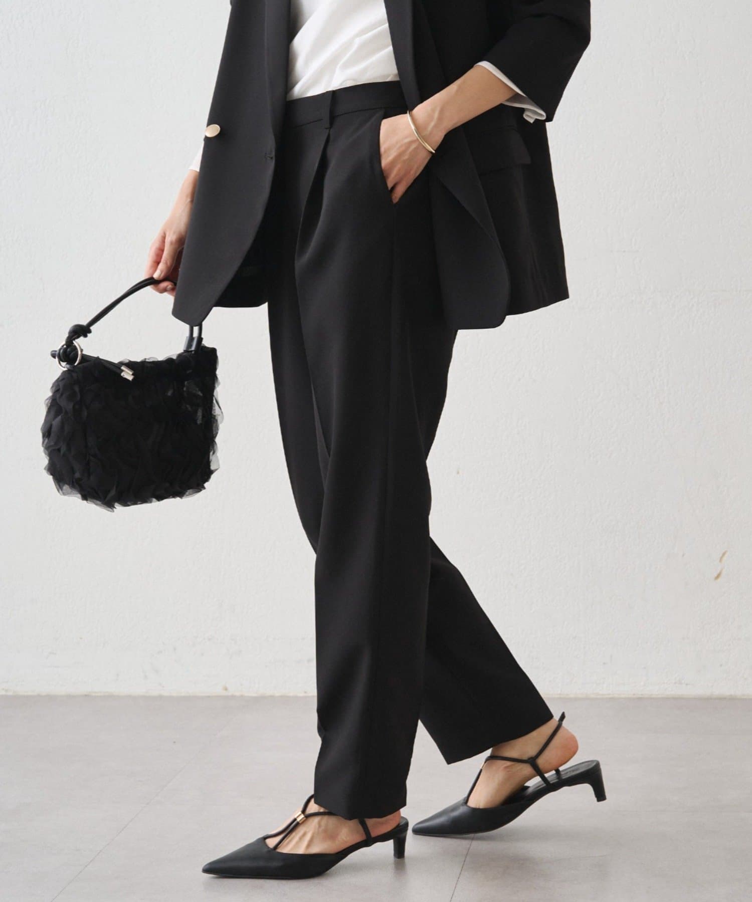 OUTLET(アウトレット) 【Loungedress】ダブルクロステーパードパンツ