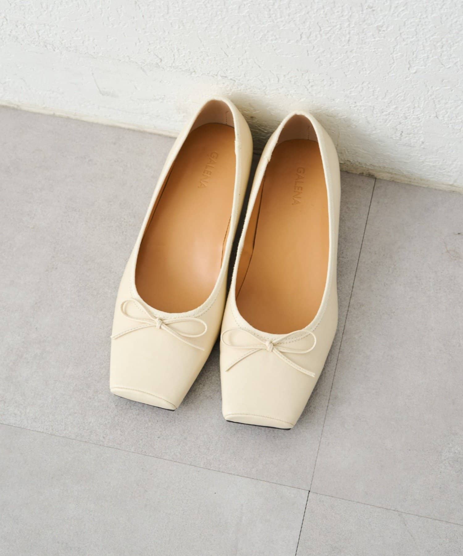 OUTLET(アウトレット) 【Loungedress】【GALENA】スクエアトゥバレエパンプス