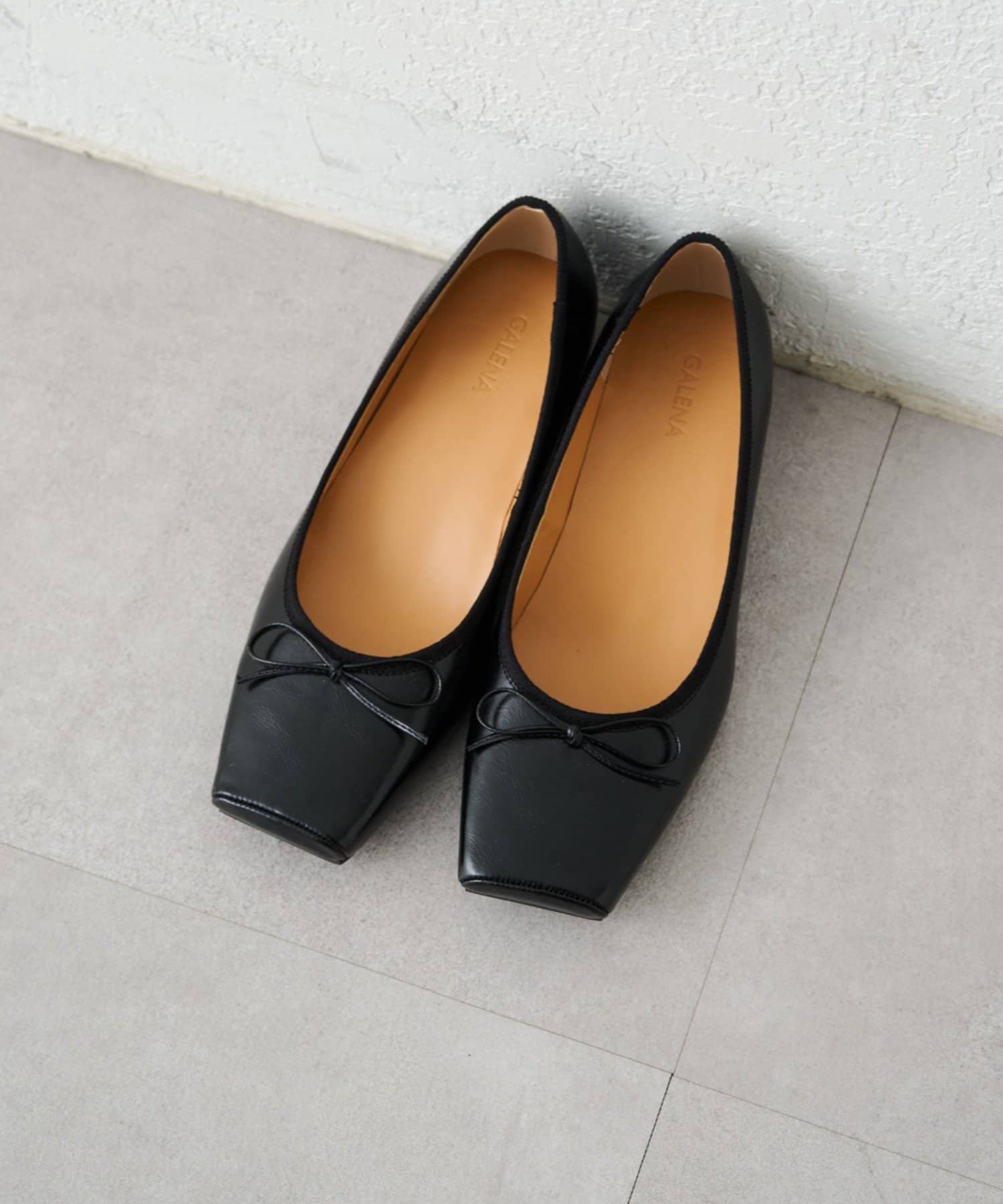 OUTLET(アウトレット) 【Loungedress】【GALENA】スクエアトゥバレエパンプス