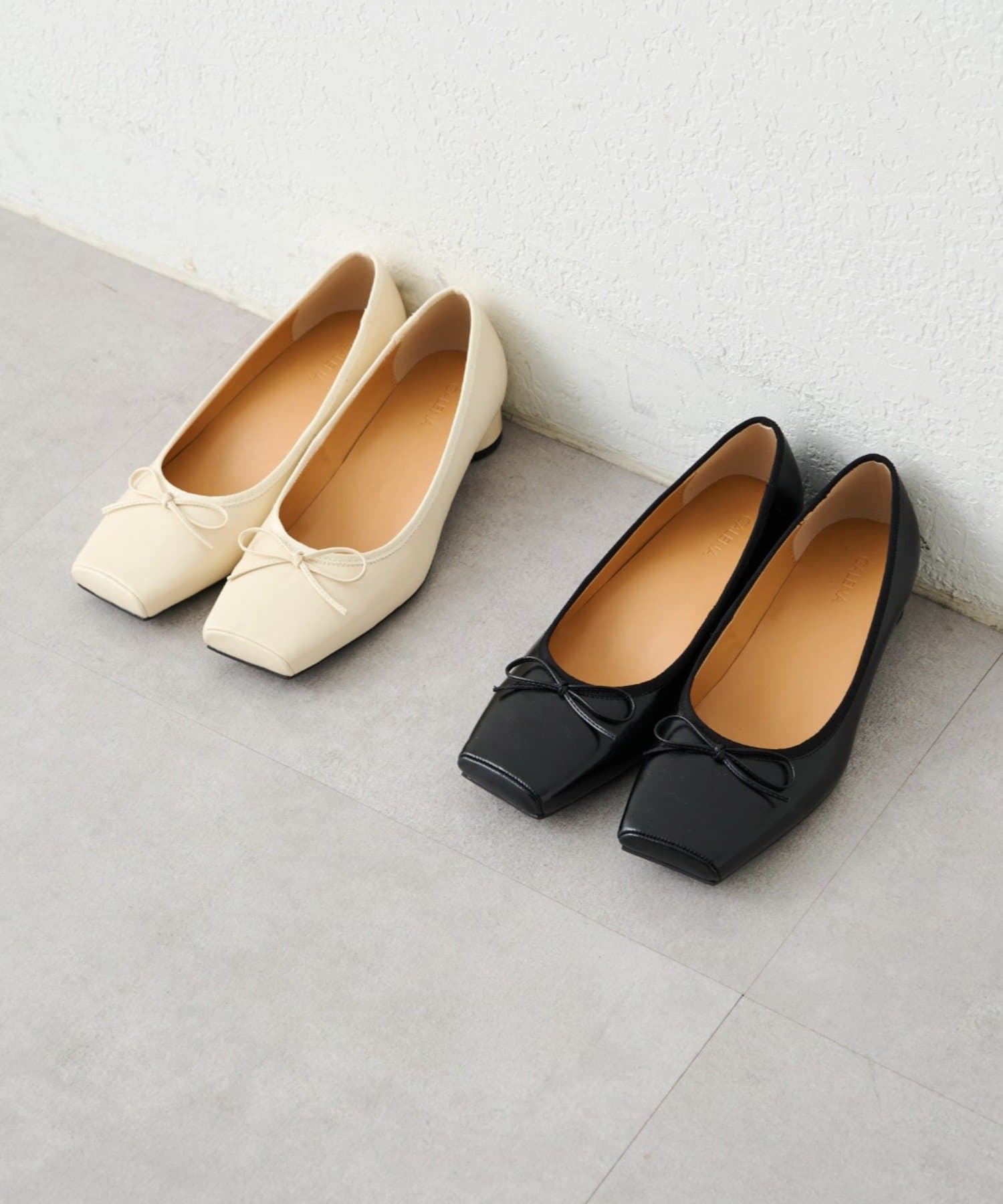 OUTLET(アウトレット) 【Loungedress】【GALENA】スクエアトゥバレエパンプス