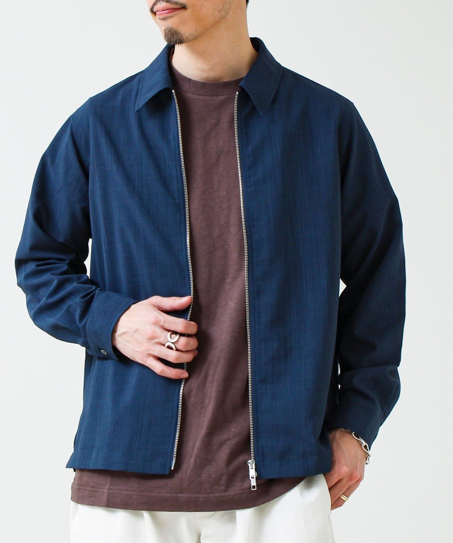 FREDY & GLOSTER(フレディ アンド グロスター) 【きれい見え快適素材】ドライポリ Classy Zipシャツ