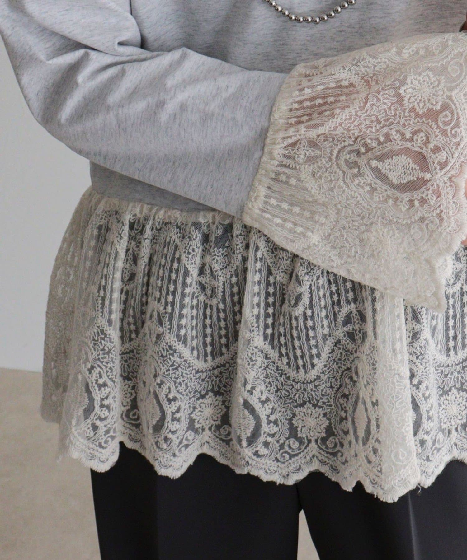 FREDY & GLOSTER(フレディ アンド グロスター) 【4回目の追加販売！】レースドッキングロンTシャツ