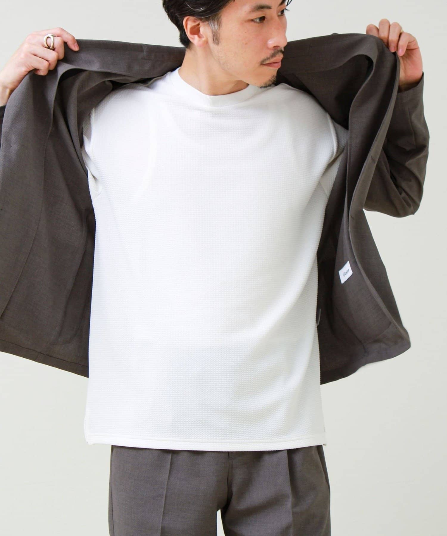 FREDY & GLOSTER(フレディ アンド グロスター) 【立体感素材】フクレジャガード 半袖Tシャツ