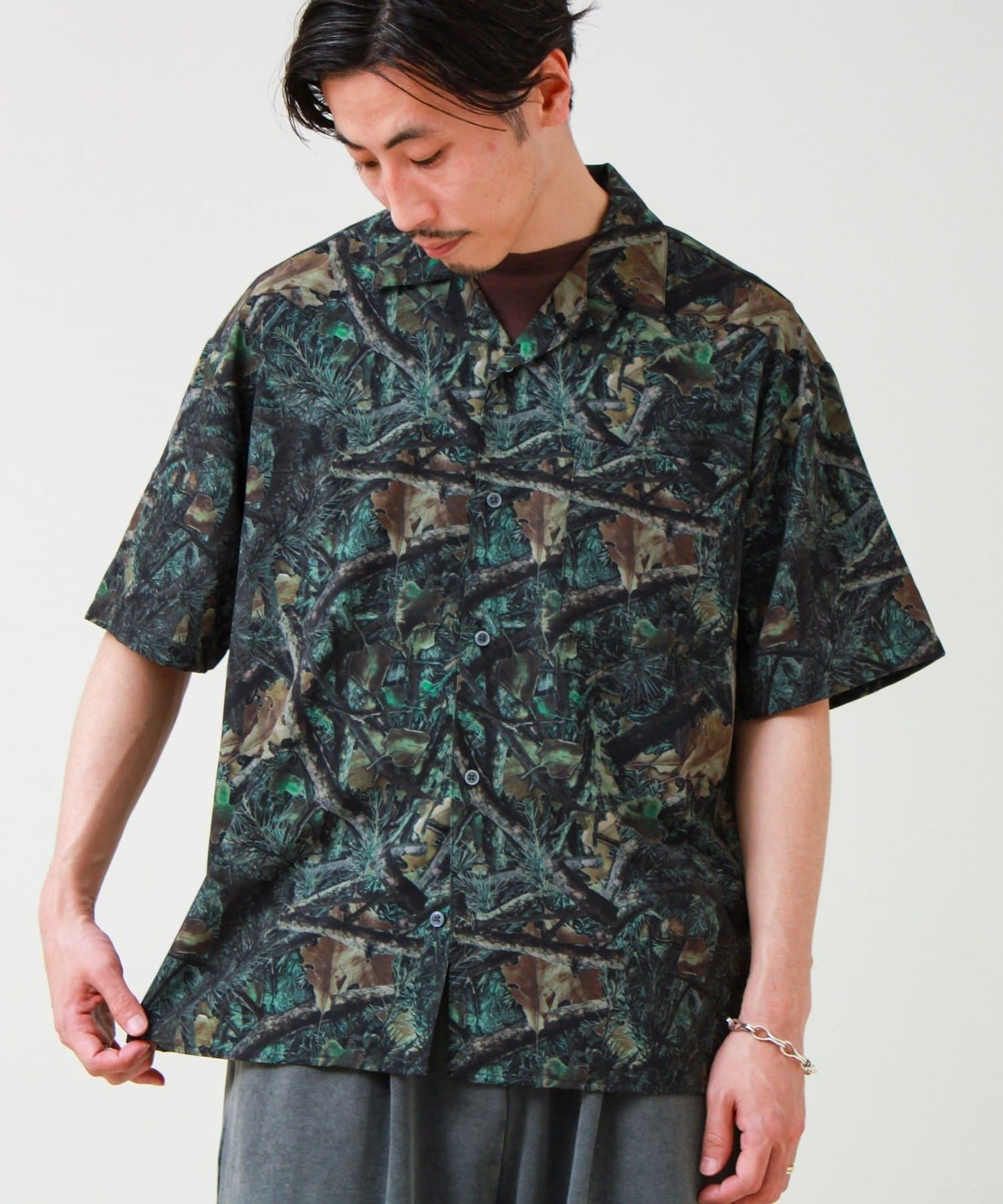 FREDY & GLOSTER(フレディ アンド グロスター) 【選べる6柄】オールオーバーパターン 半袖オープンカラーシャツ