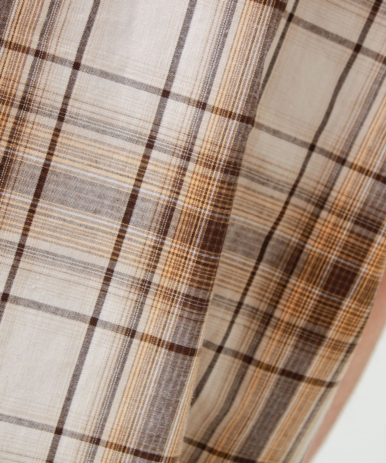 FREDY & GLOSTER(フレディ アンド グロスター) 【軽羽織りにおすすめ】シアーチェック 半袖ZIPシャツ