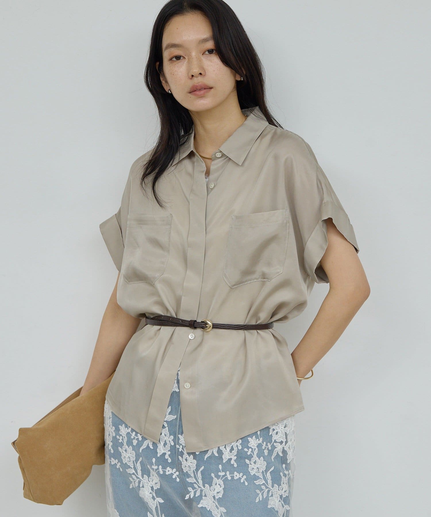 GALLARDAGALANTE(ガリャルダガランテ) 【3/20(金) 8:00 ～予約開始】【セットアップ対応】ミリタリーハーフスリーブシャツ