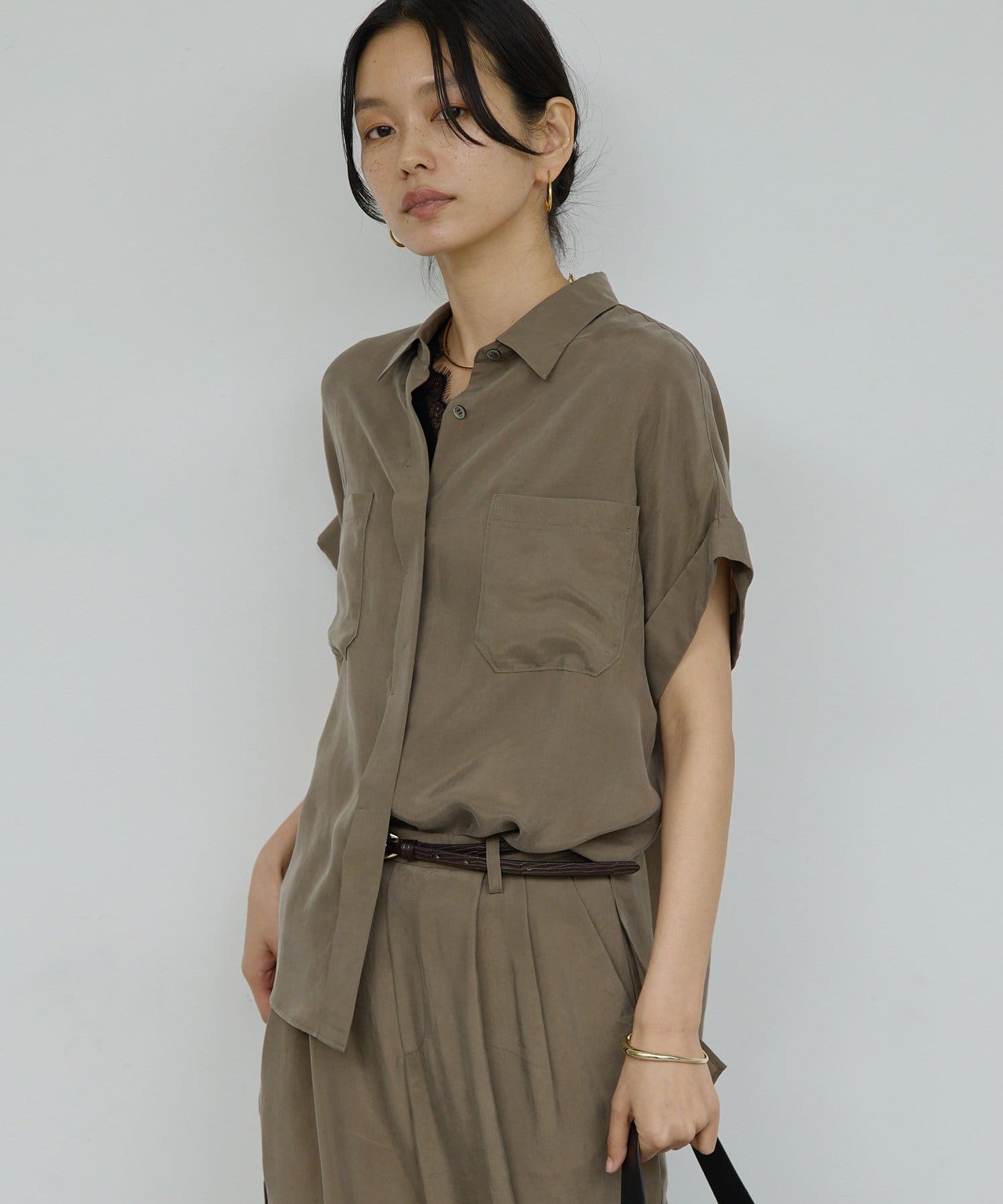 GALLARDAGALANTE(ガリャルダガランテ) 【3/20(金) 8:00 ～予約開始】【セットアップ対応】ミリタリーハーフスリーブシャツ