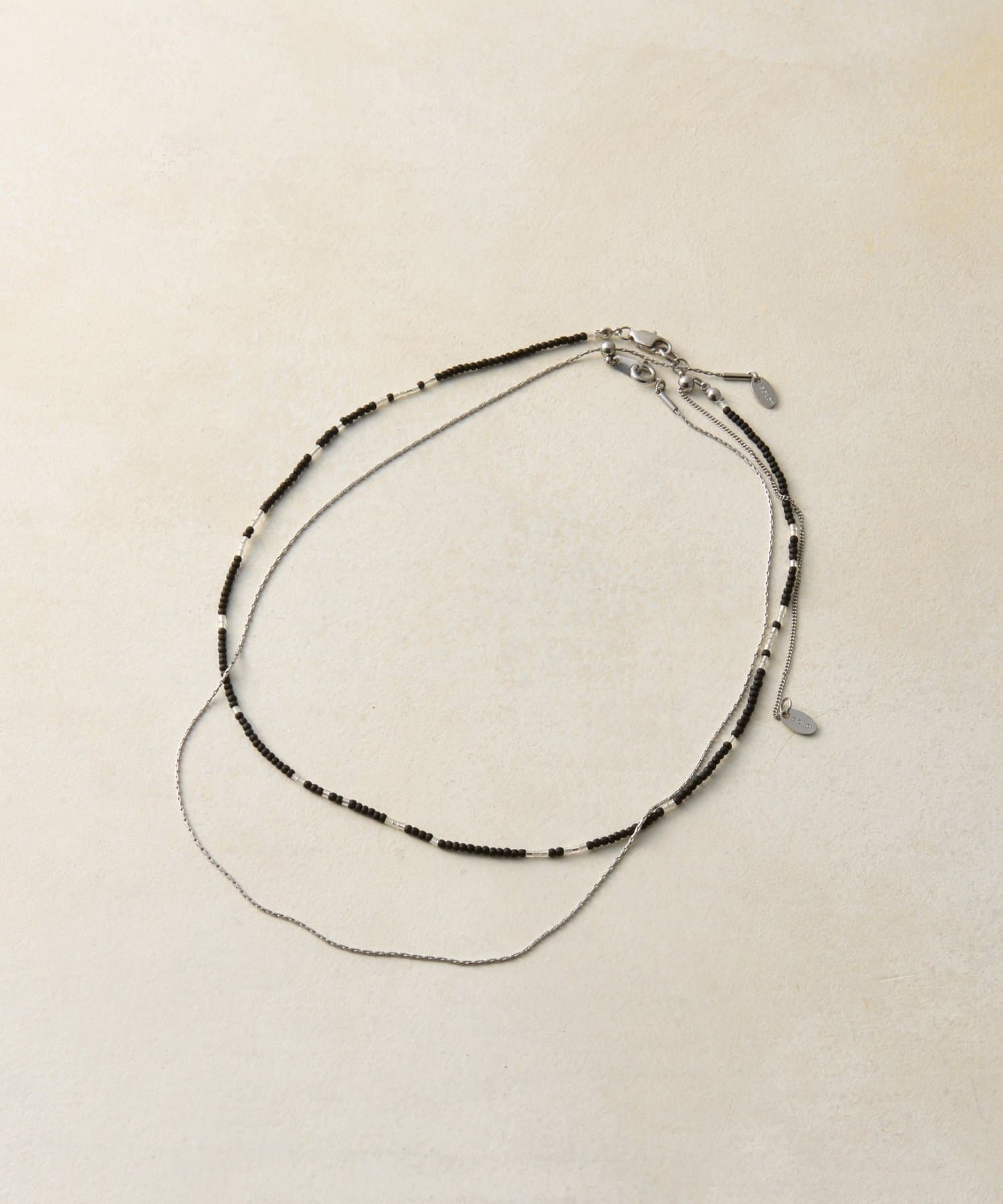 DISCOAT(ディスコート) 【GOLDY】ミックスビーズ×ステンレスチェーンネックレス