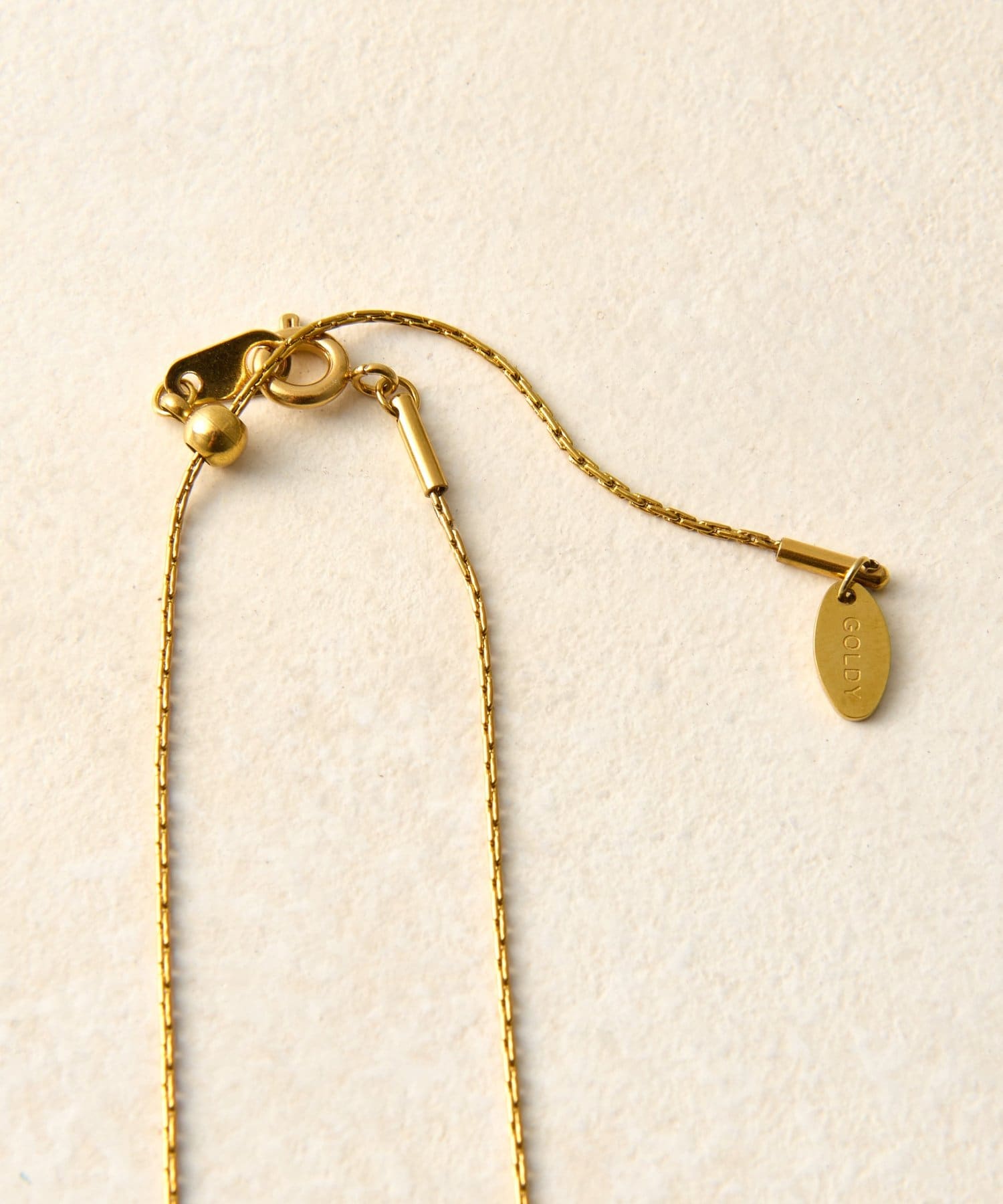 DISCOAT(ディスコート) 【GOLDY】ミックスビーズ×ステンレスチェーンネックレス