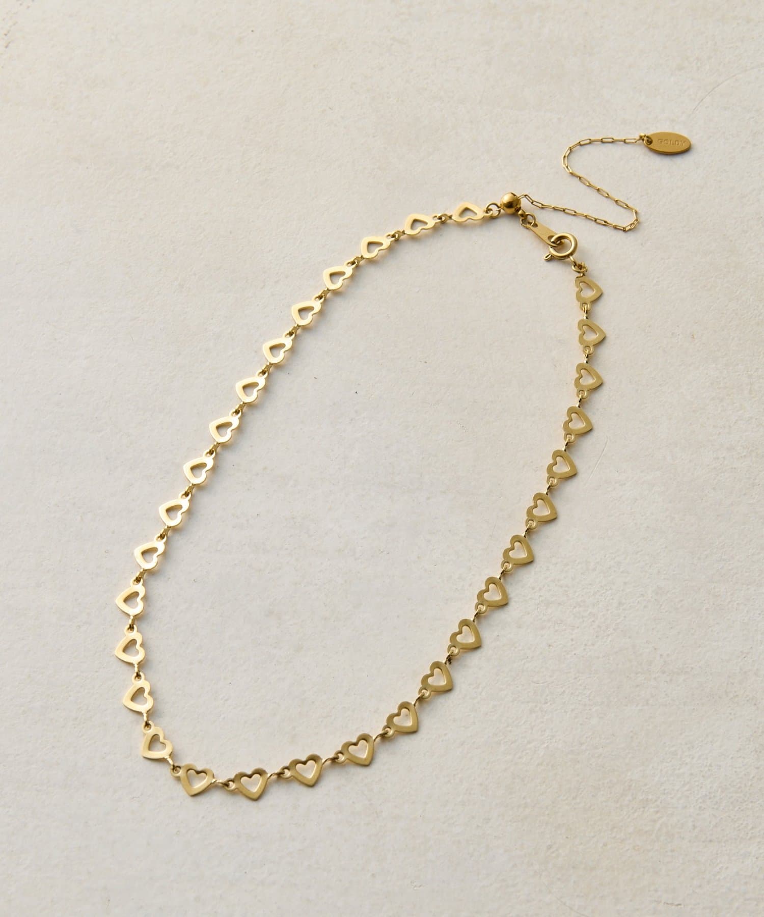 DISCOAT(ディスコート) 【GOLDY】ハートチェーンステンレスネックレス