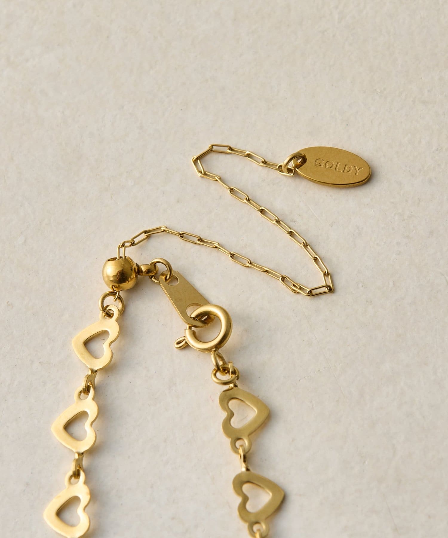 DISCOAT(ディスコート) 【GOLDY】ハートチェーンステンレスネックレス