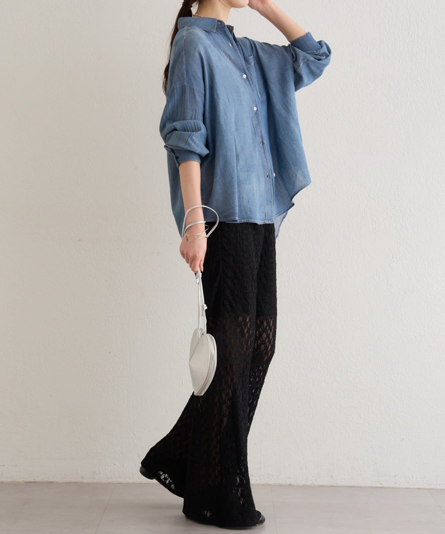 Omekashi(オメカシ) レースフレアパンツ