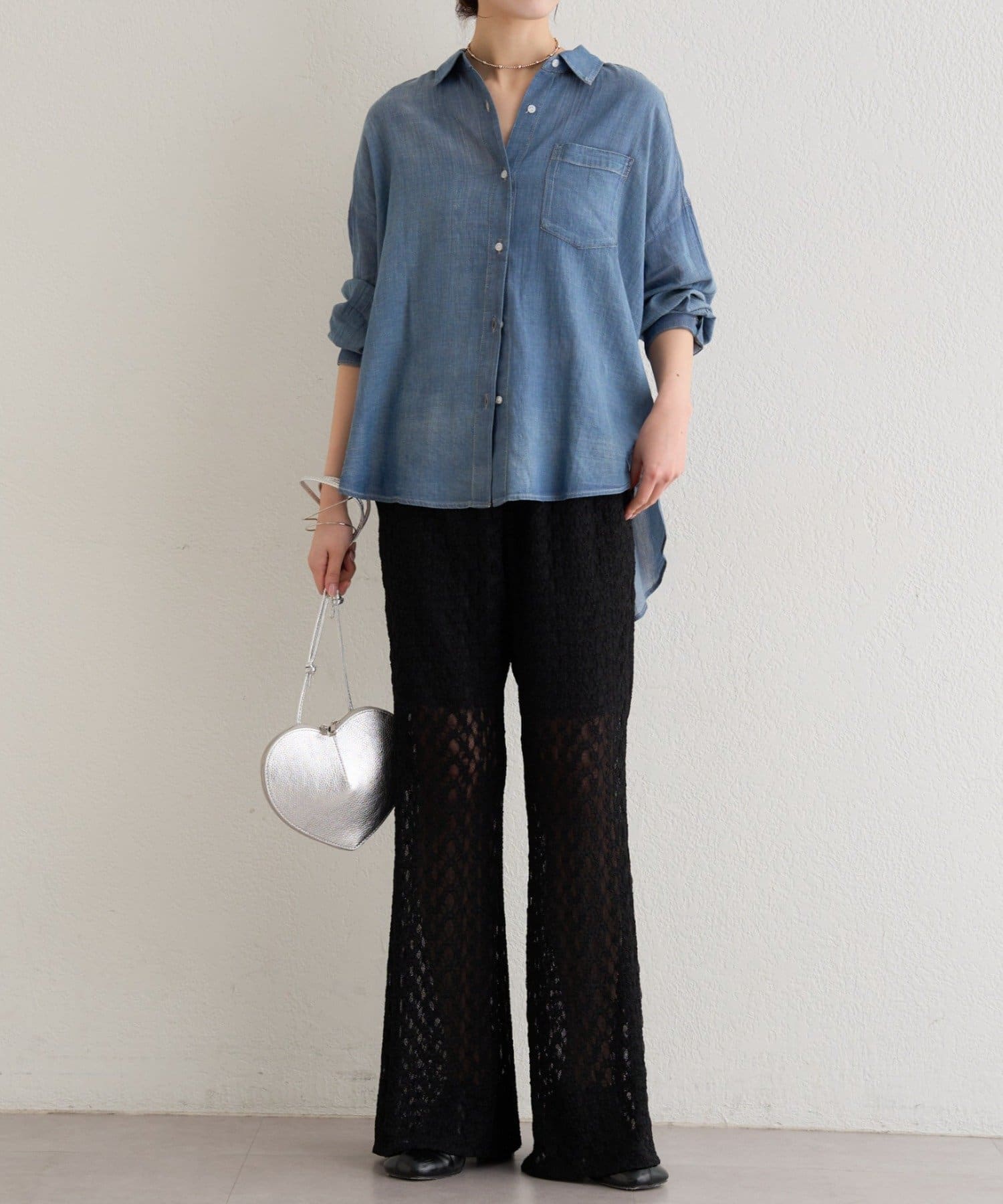 Omekashi(オメカシ) レースフレアパンツ