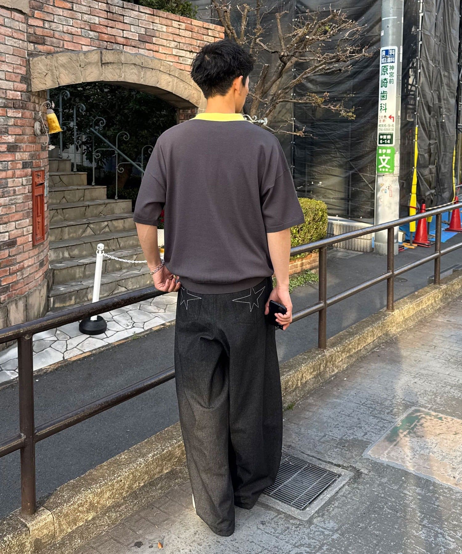 CIAOPANIC(チャオパニック) フェイクレイヤードニットポロシャツ