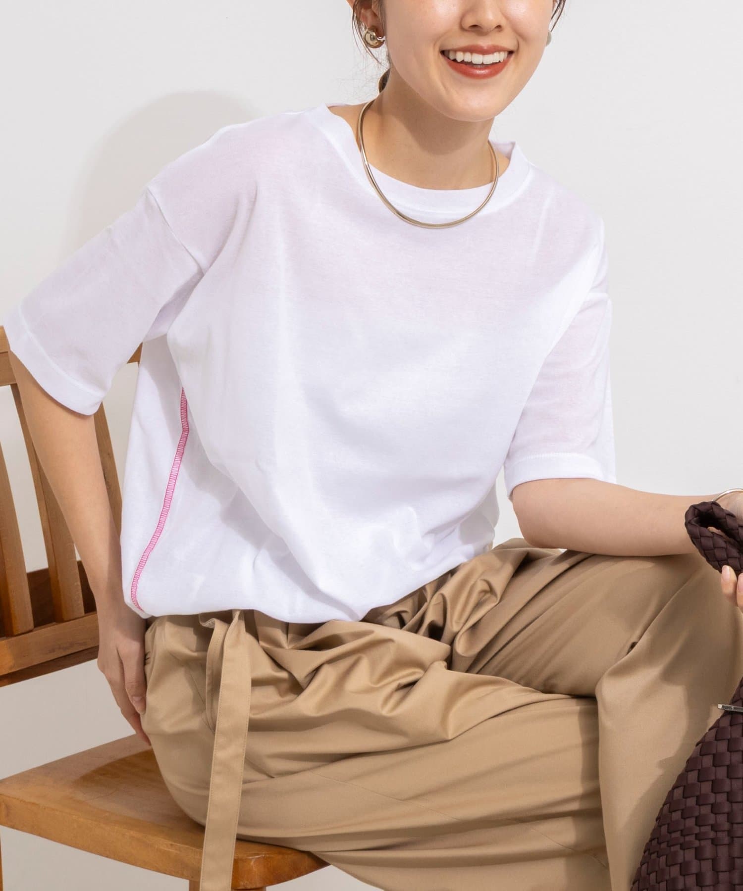 NOLLEY'S(ノーリーズ) ウォッシャブルドローストTシャツ